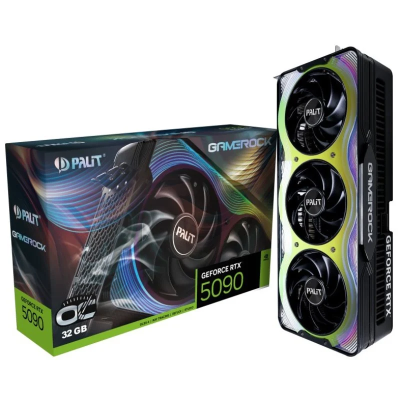 Detalle de Palit GeForce RTX 5090 GameRock OC 32GB GDDR7 Reflex 2 RTX AI DLSS4 — ficha de compra
