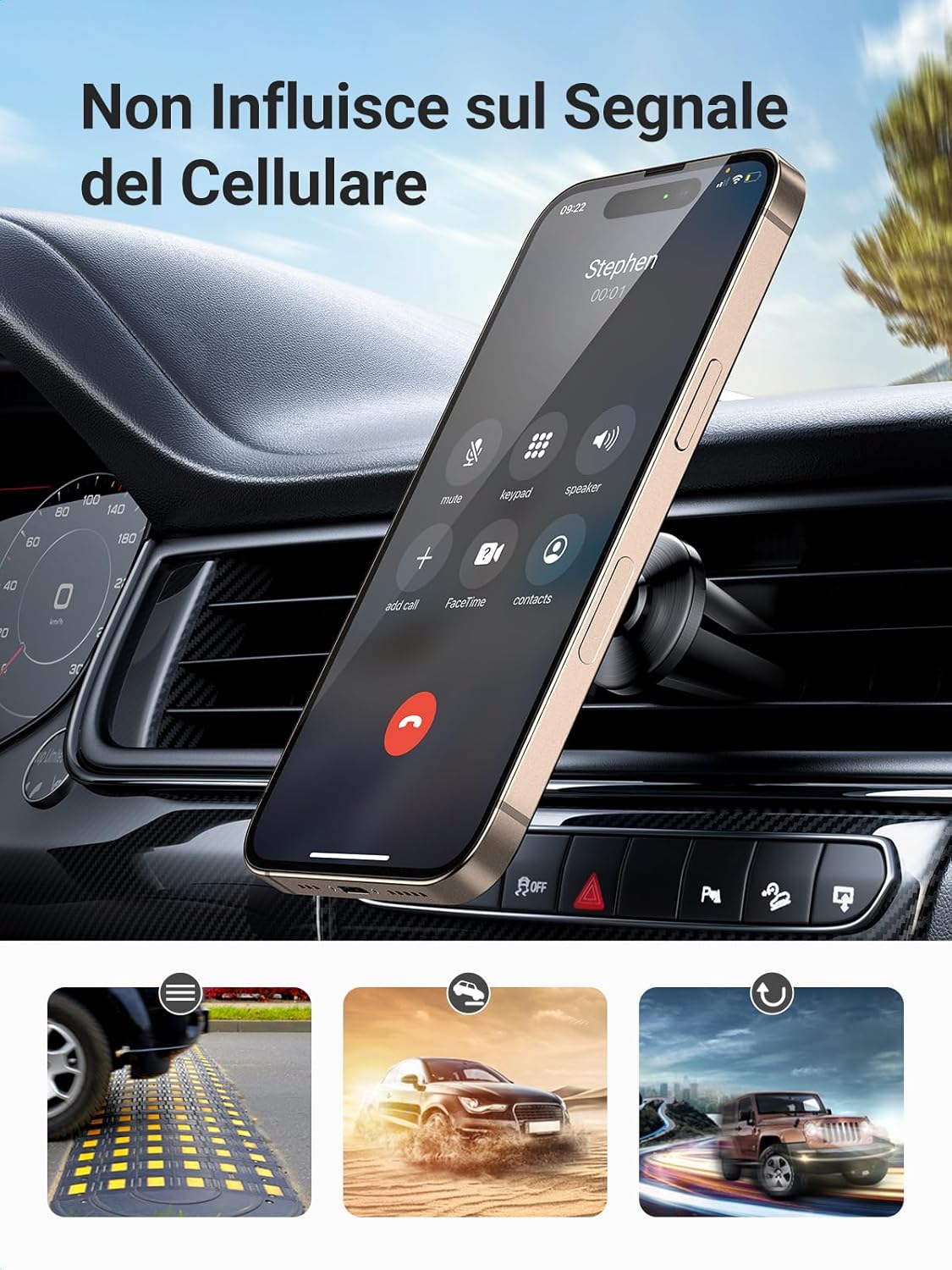 Thumbnail 6 de UGREEN Supporto Telefono Auto Magnetico 2 PAD 3,4-7"