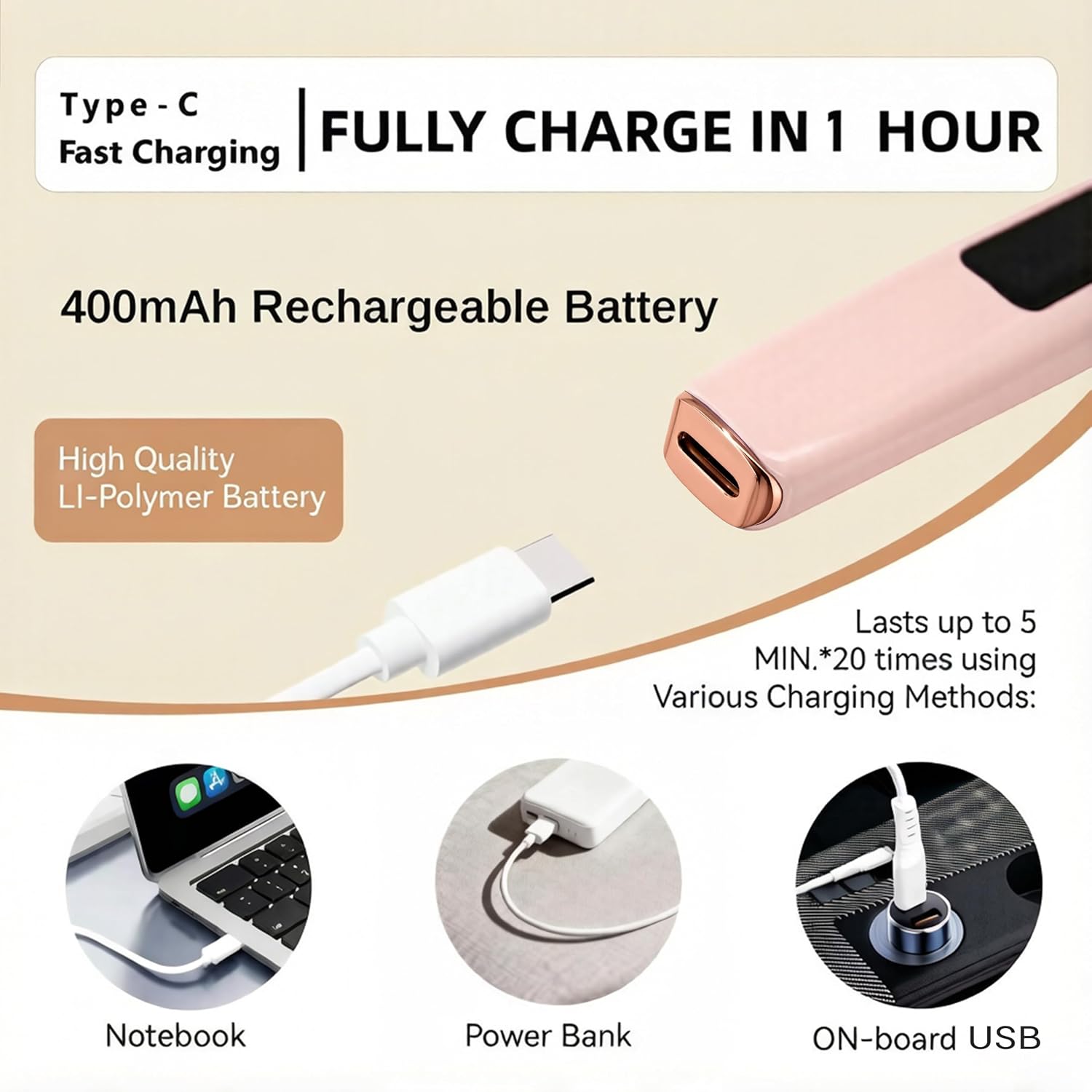 Thumbnail 6 de Raysino S800 Heated Eyelash Curler, Rechargeable with 6 Heat Settings