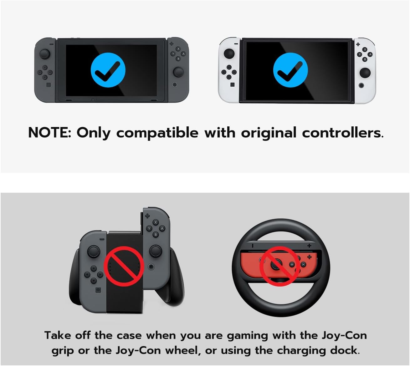 Detalle de Coque de protection TPU transparente Mcbazel pour manettes Nintendo Switch (Joy-Con) — 1 paire