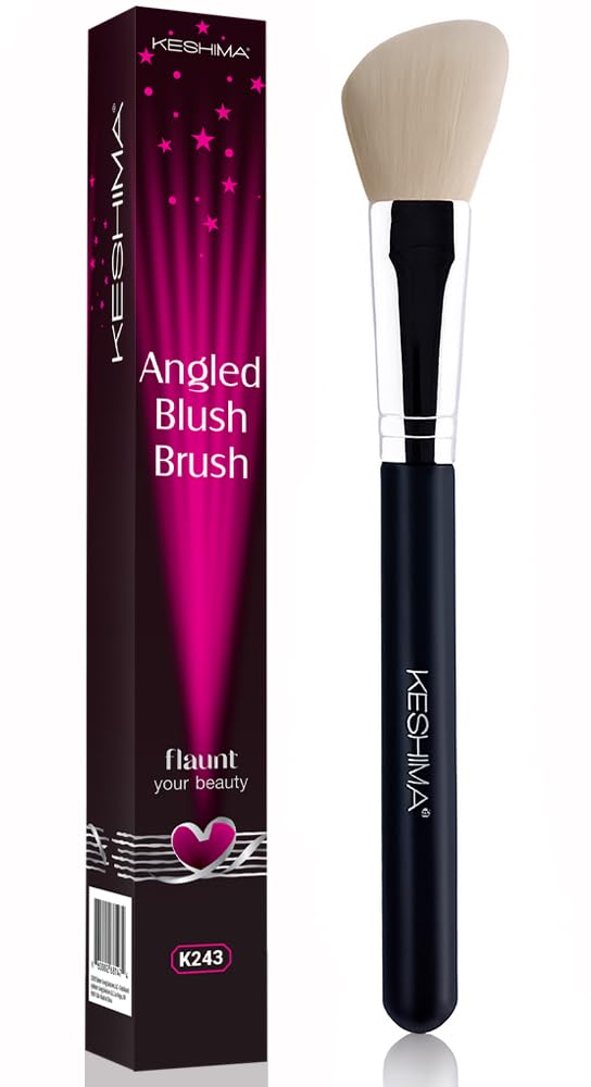 Detalle de KESHIMA Angled Makeup Brush, Synthetic Bristles