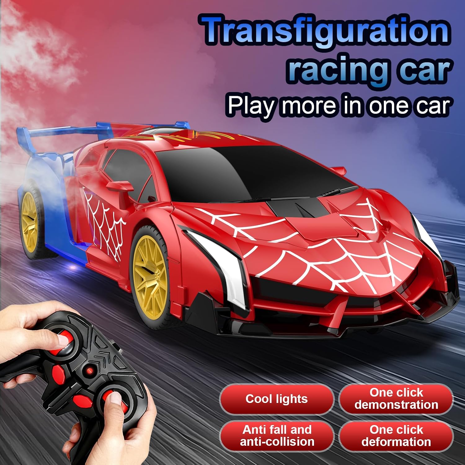 Detalle de Blackma RC Transforming Car, 1:18 Scale