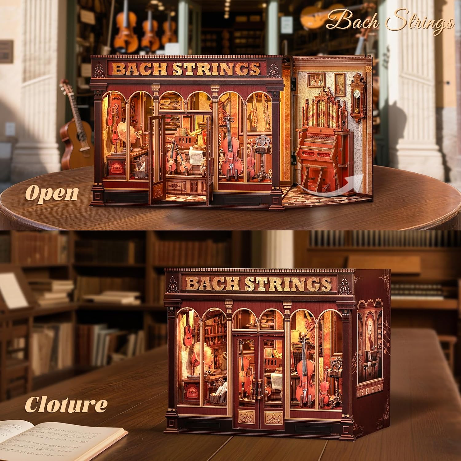 Thumbnail 2 de Fsolis Book Nook Kit Rose Detective Agency — 3D Wooden Puzzle Miniature House for Adult DIY