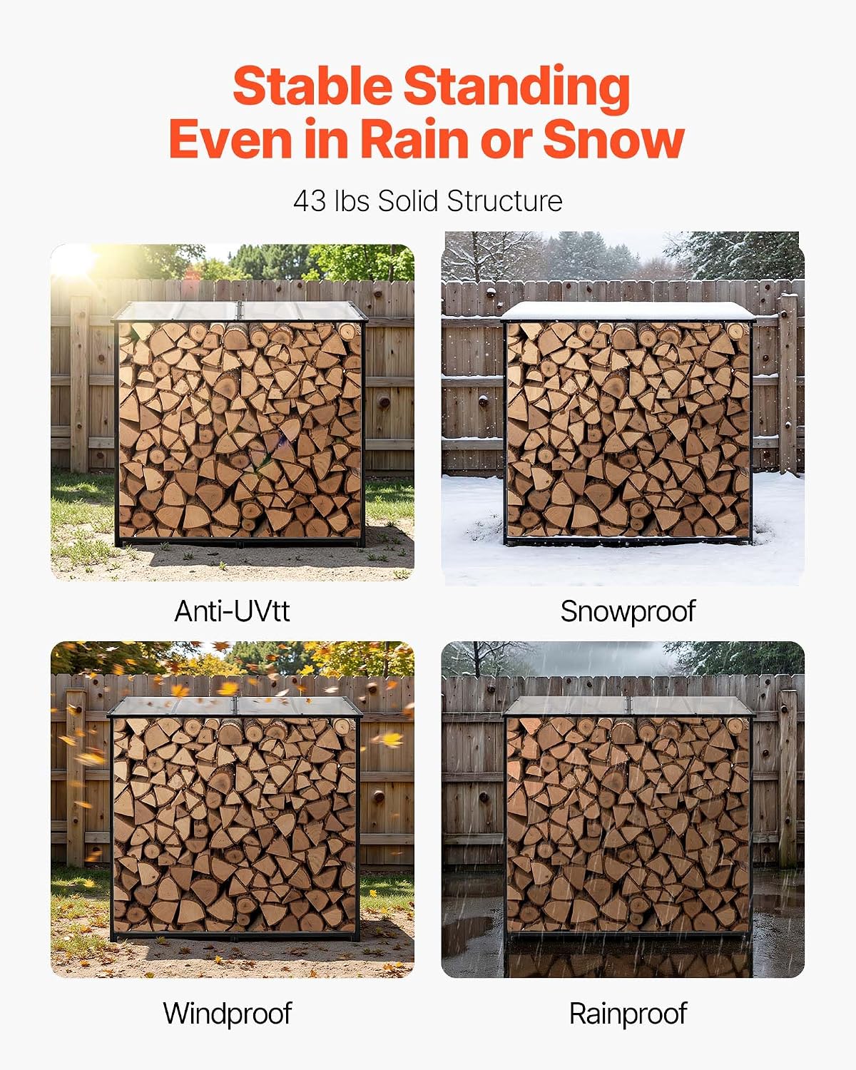 Thumbnail 5 de VEVOR Firewood Rack 1/4 Cord