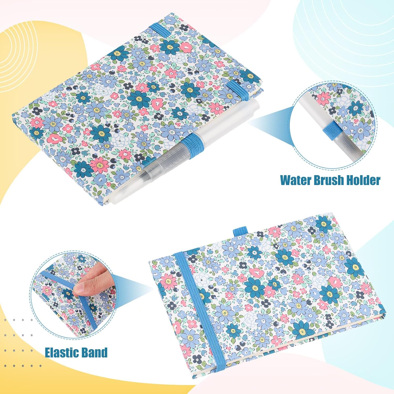 Detalle 2 de 7 PCS pocket watercolour travel set 15 grids