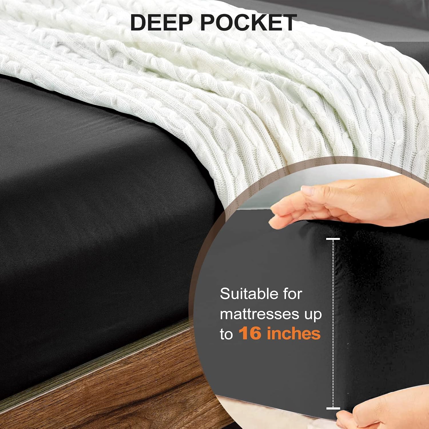Detalle 2 de FreshCulture Twin Fitted Sheet 39x75 in