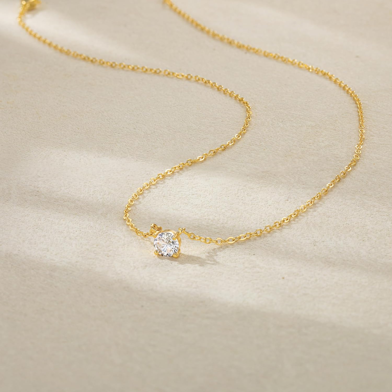 Thumbnail 6 de Tewiky Cubic Zirconia Necklace, 14K Gold-Plated
