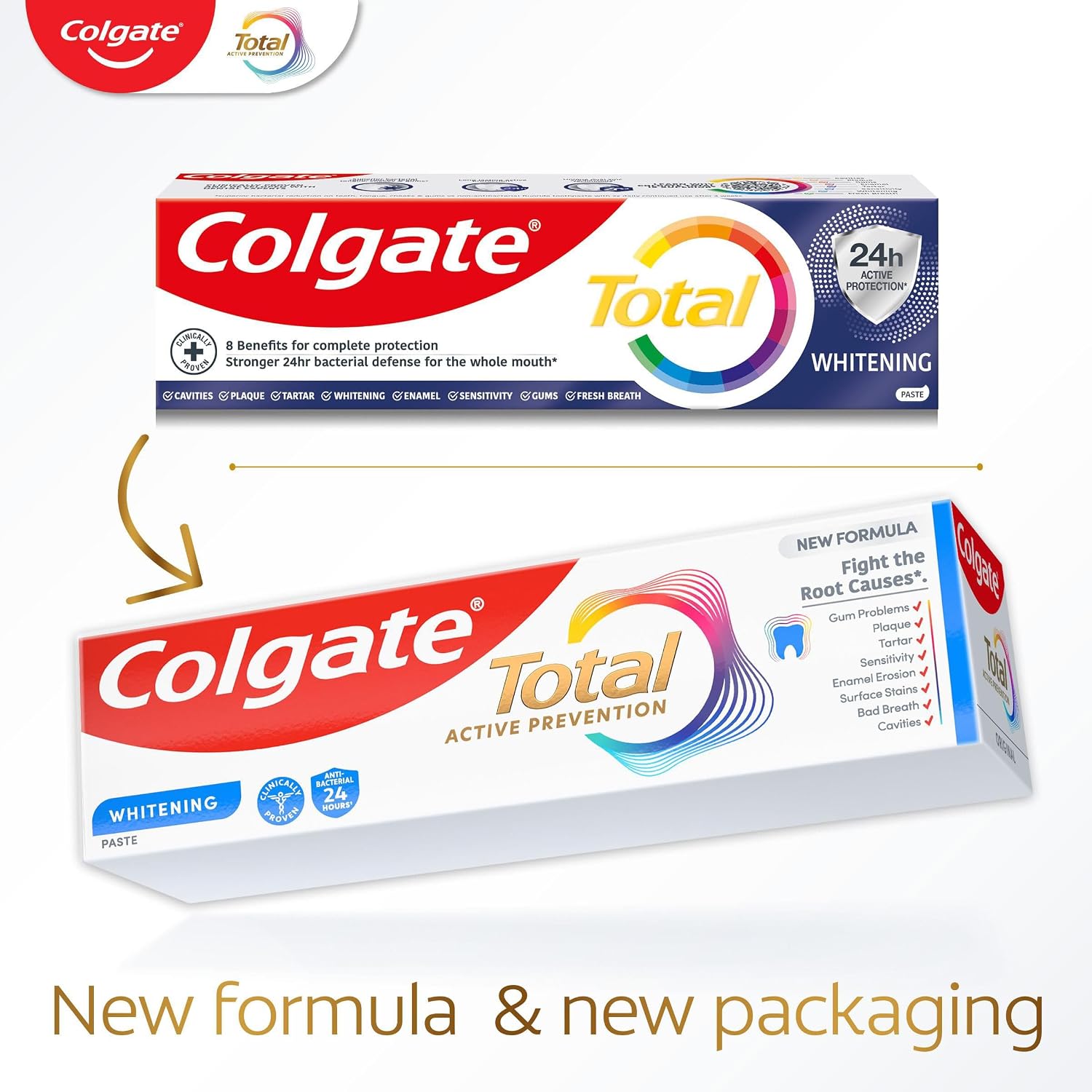 Thumbnail 6 de Colgate Total Whitening Toothpaste 4x100ml – Stronger 24-Hour Bacterial Defence and Long-Lasting Protection