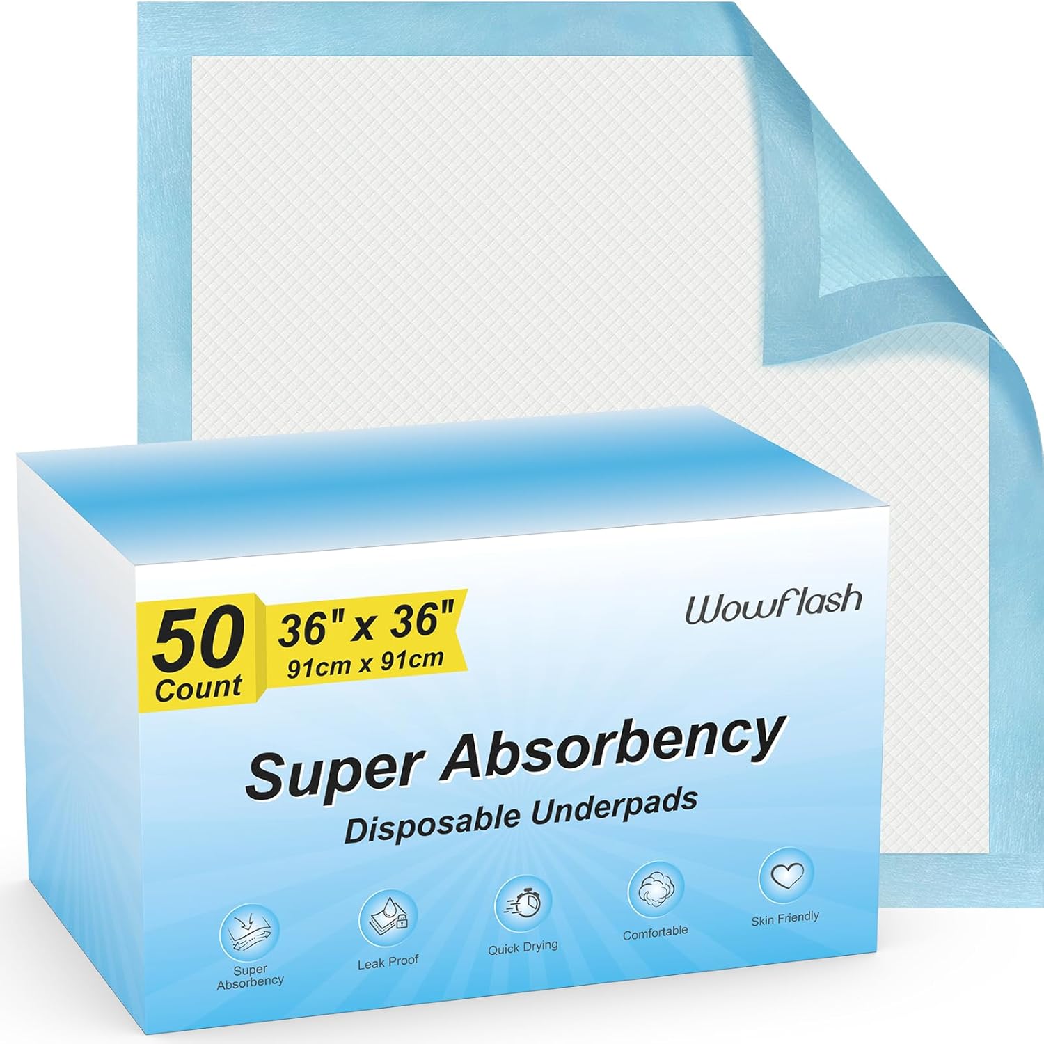 Disposable Puppy Pad 36 x 36 in, 50-Pack