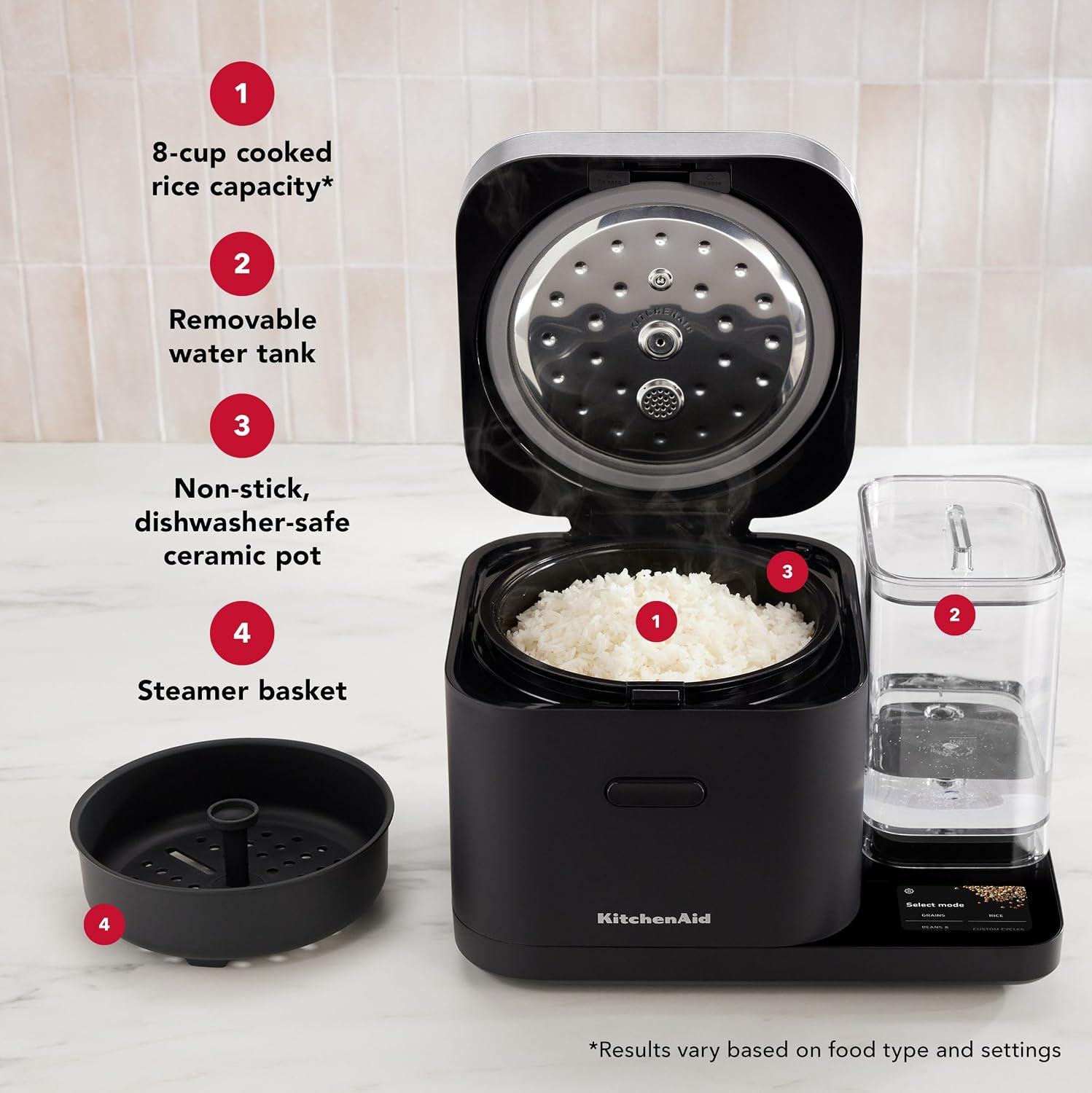Detalle de KitchenAid Grain and Rice Cooker KGC3155BM
