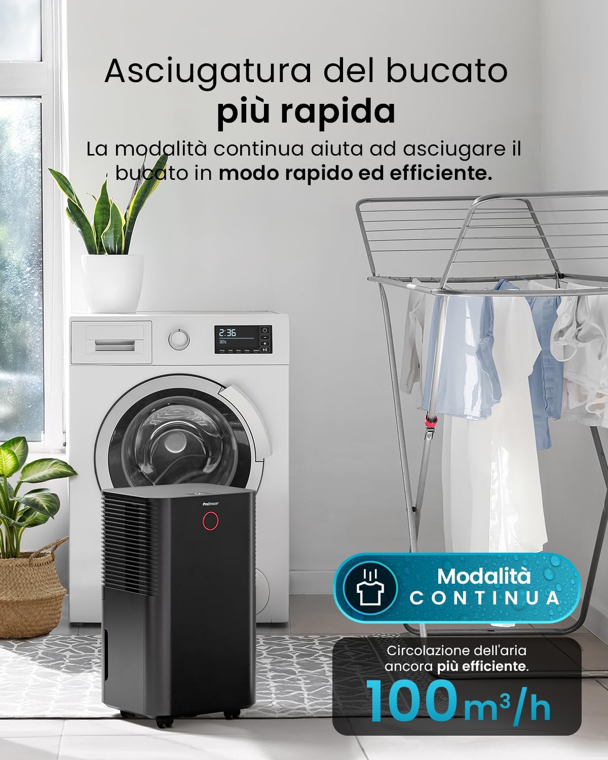 Thumbnail 4 de Pro Breeze OmniDry 12 L/giorno Deumidificatore doméstico