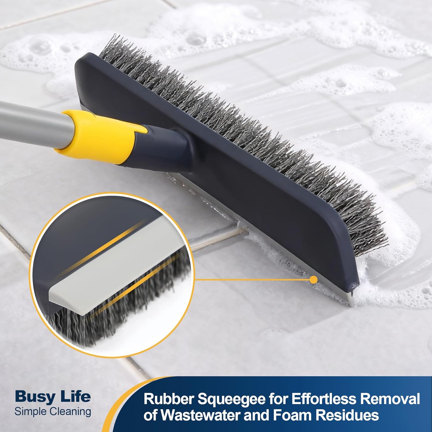 Thumbnail 2 de Yocada Telescopic Floor Scrub Brush 2-in-1 Scraper and Brush