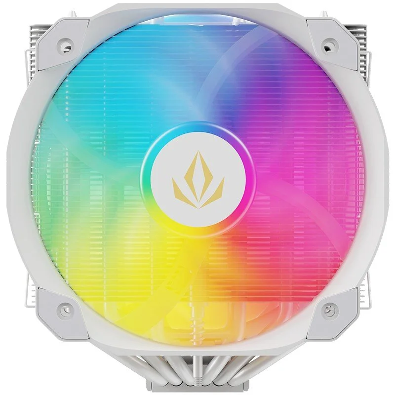 Detalle de Forgeon Windlord ARGB White disipador CPU dual 2x140 mm