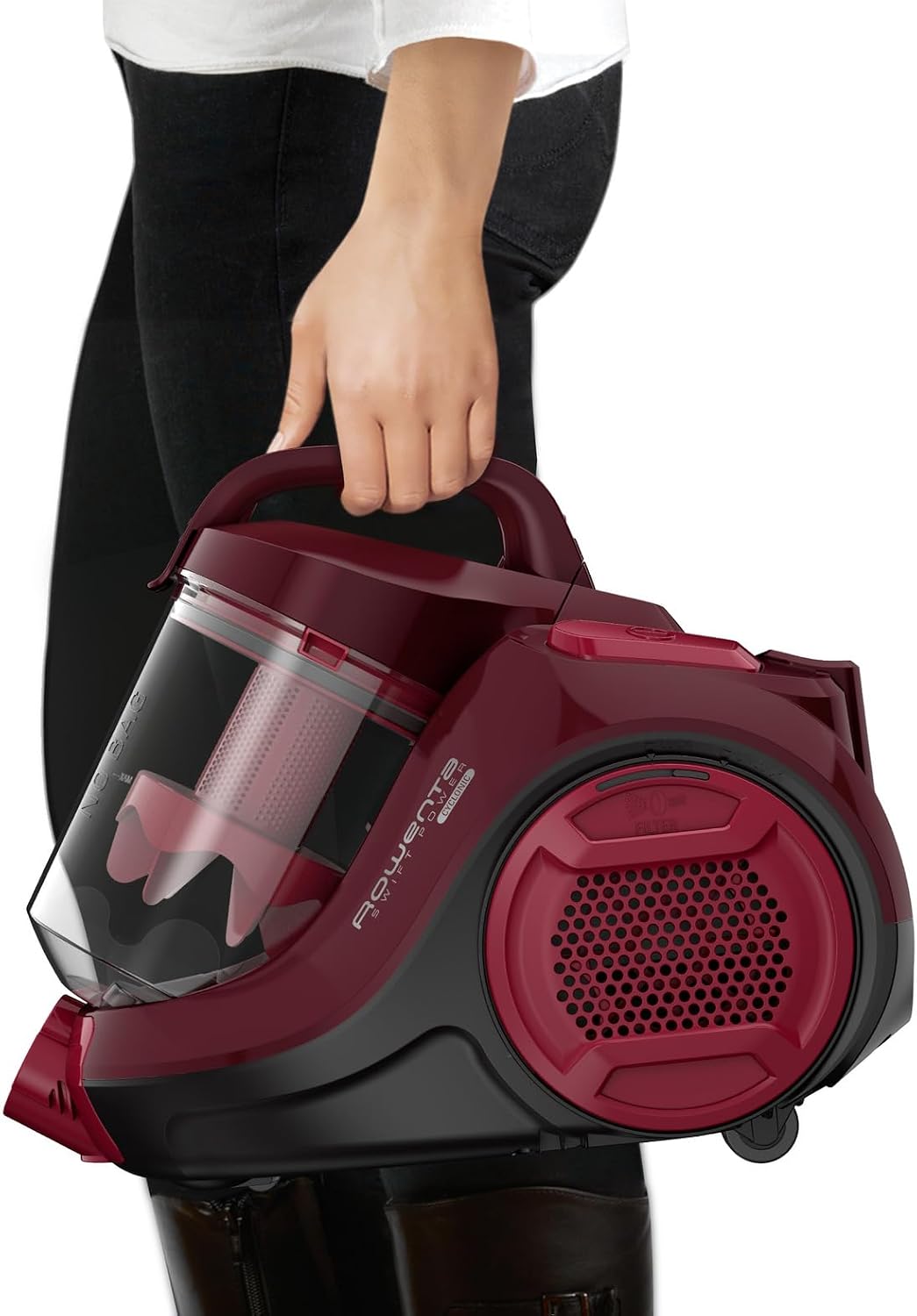 Detalle de Rowenta RO2933EA Swift Power Cyclonic Staubsauger – kompakt, beutellos, Zyklon-Technologie