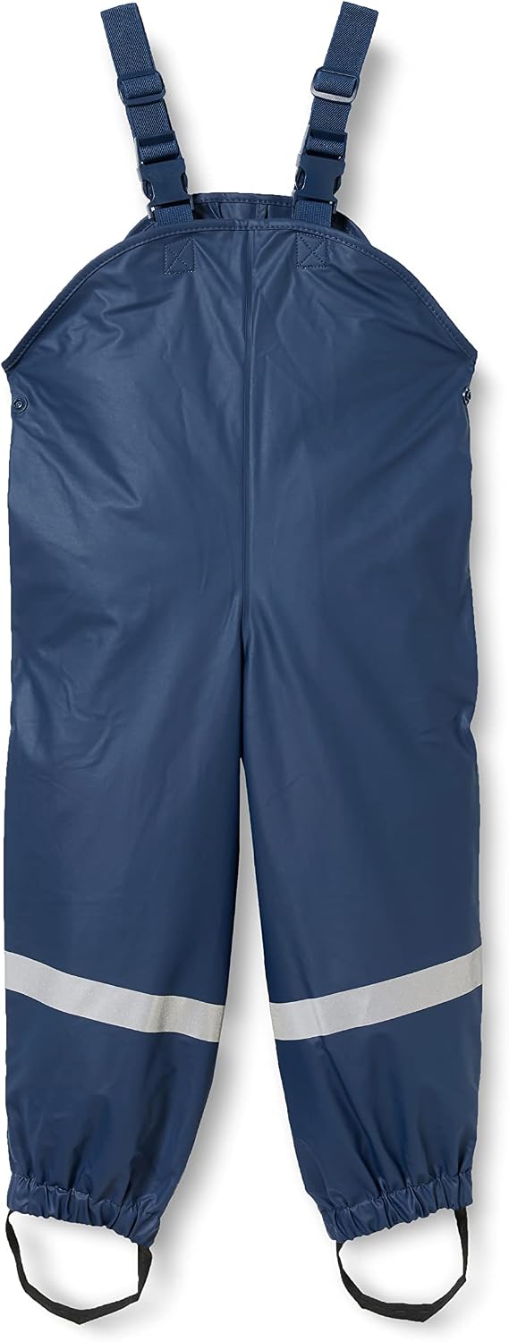 Detalle de Playshoes Regenlatzhose Matschhose Ungefüttert Marine 116 – wind- und wasserdicht, mit Trägern