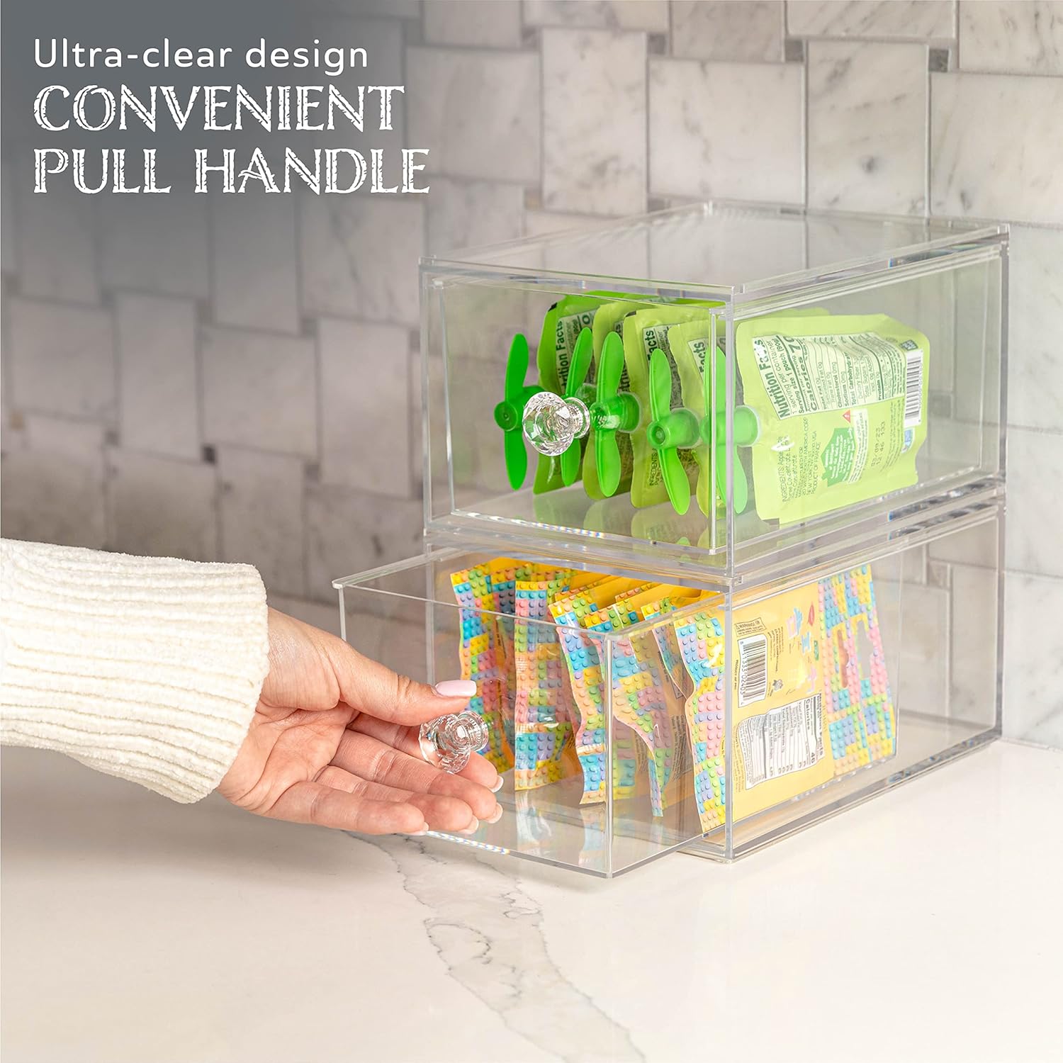 Thumbnail 4 de Oizeir Clear Drawer Organizers 4.5" 2‑Pack