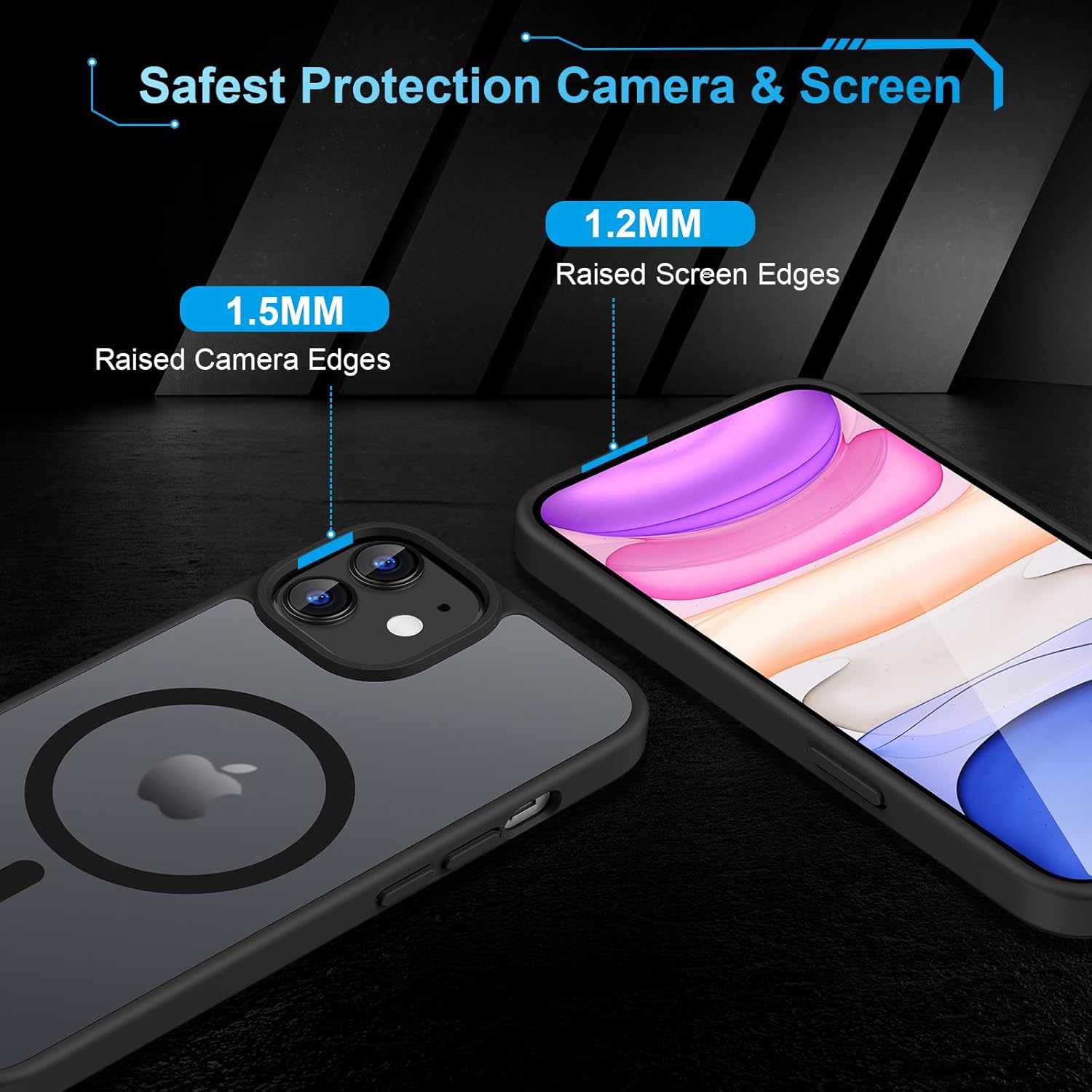 Thumbnail 5 de TQIAHF Magnetic Case for iPhone 11 with MagSafe Compatibility and 2 Tempered Glass Screen Protectors