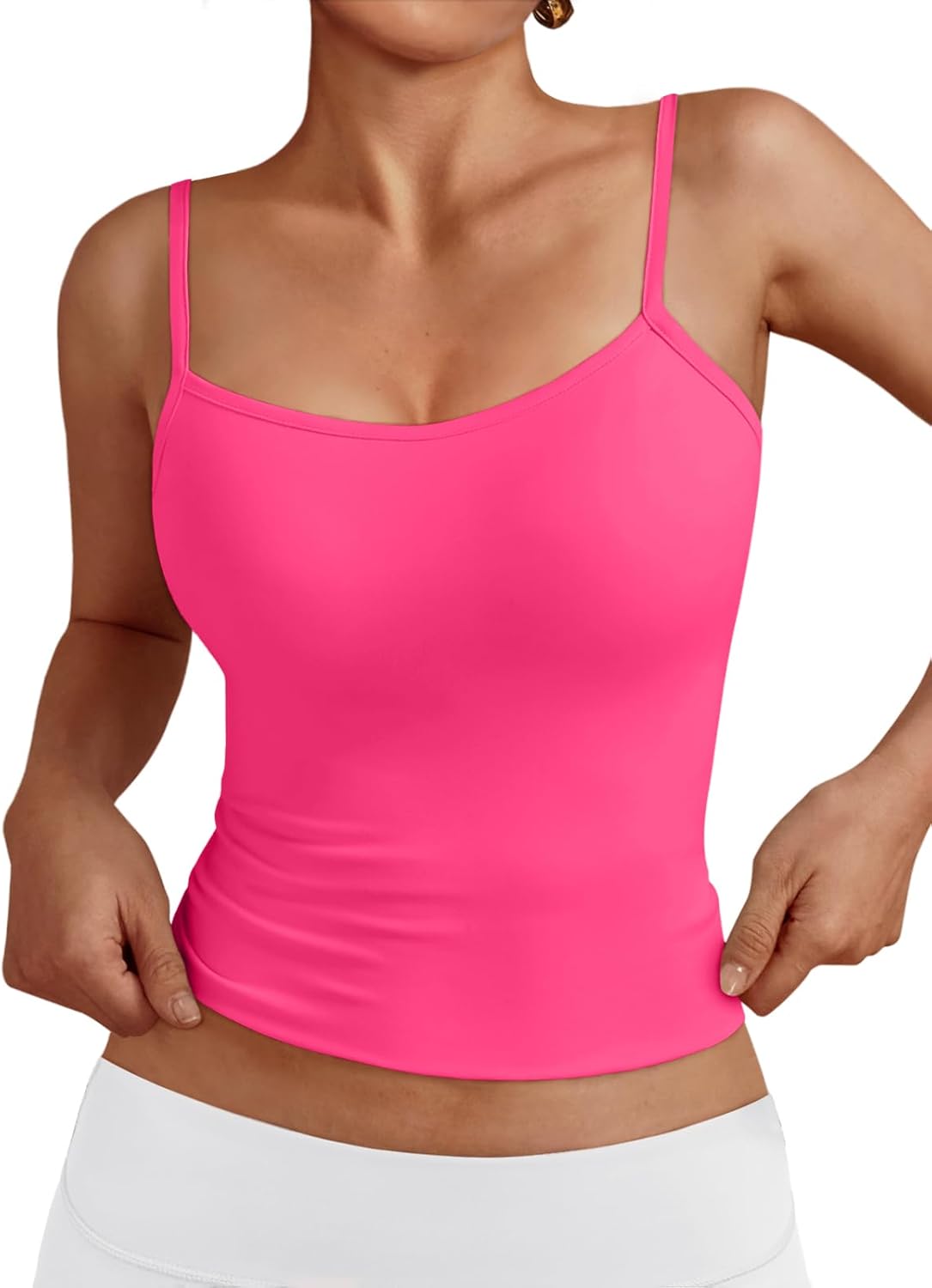 Thumbnail 4 de Trendy Queen Women’s Adjustable Camisole Square Neck Spaghetti Strap Tank Top