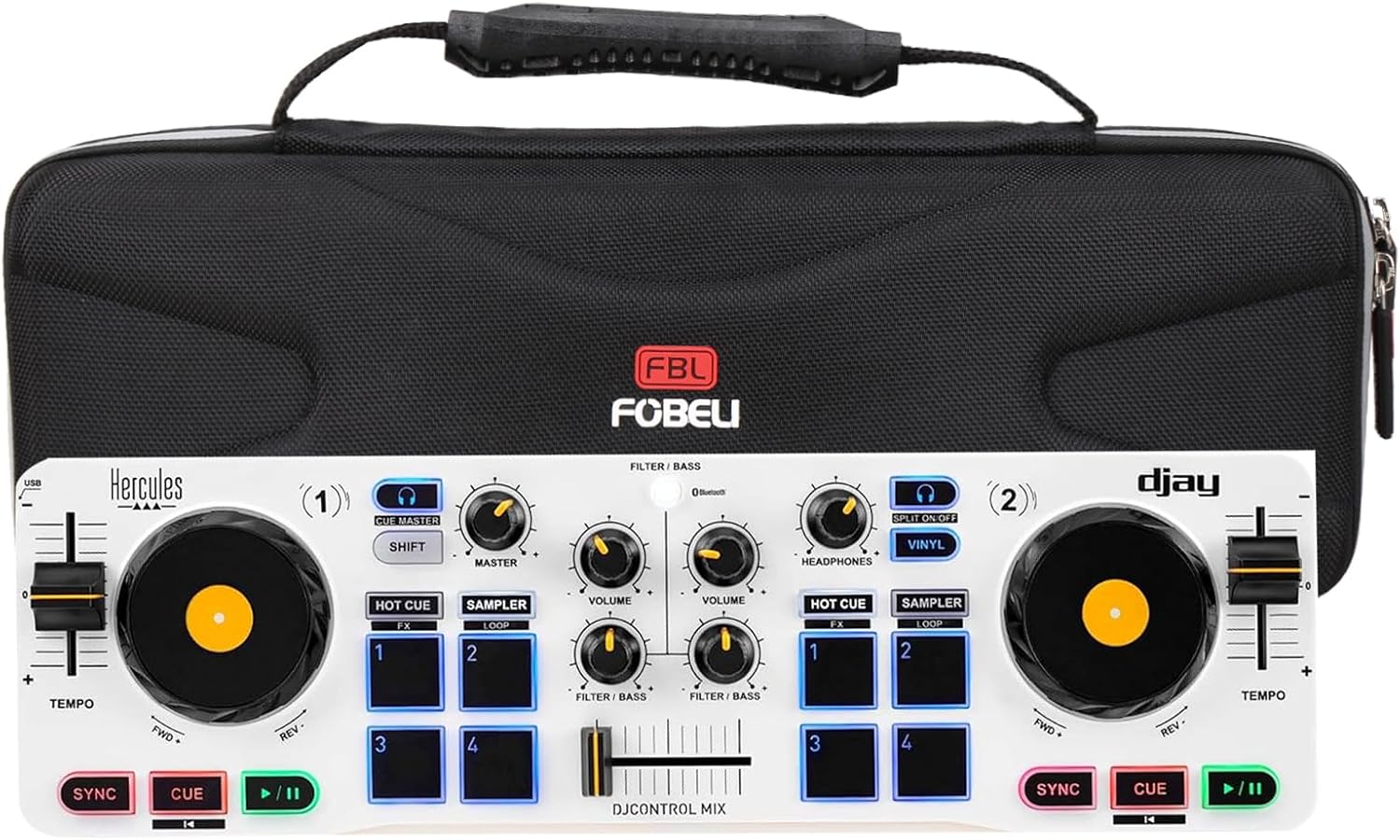 Detalle 1 de FBLFOBELI EVAハードケース DJコントローラー用 ヘラクレス DJコントロールスターライト対応
