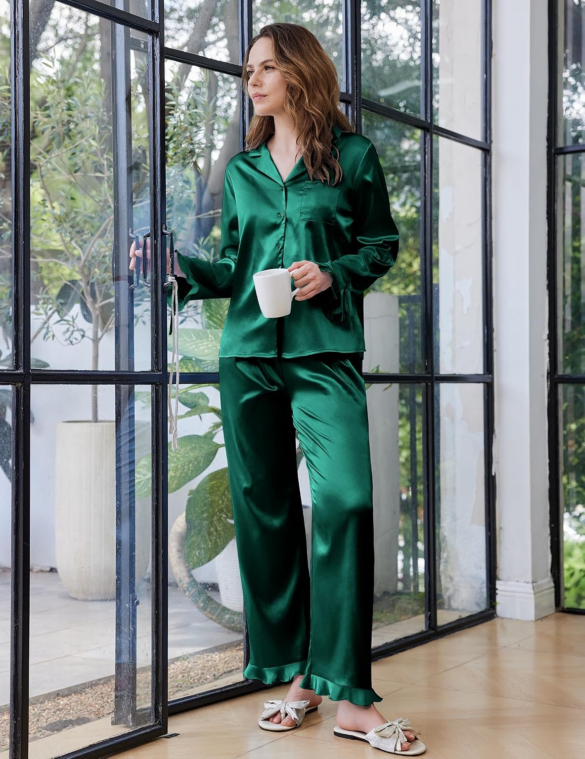 Thumbnail 6 de Ekouaer Women's Satin Pajama Set