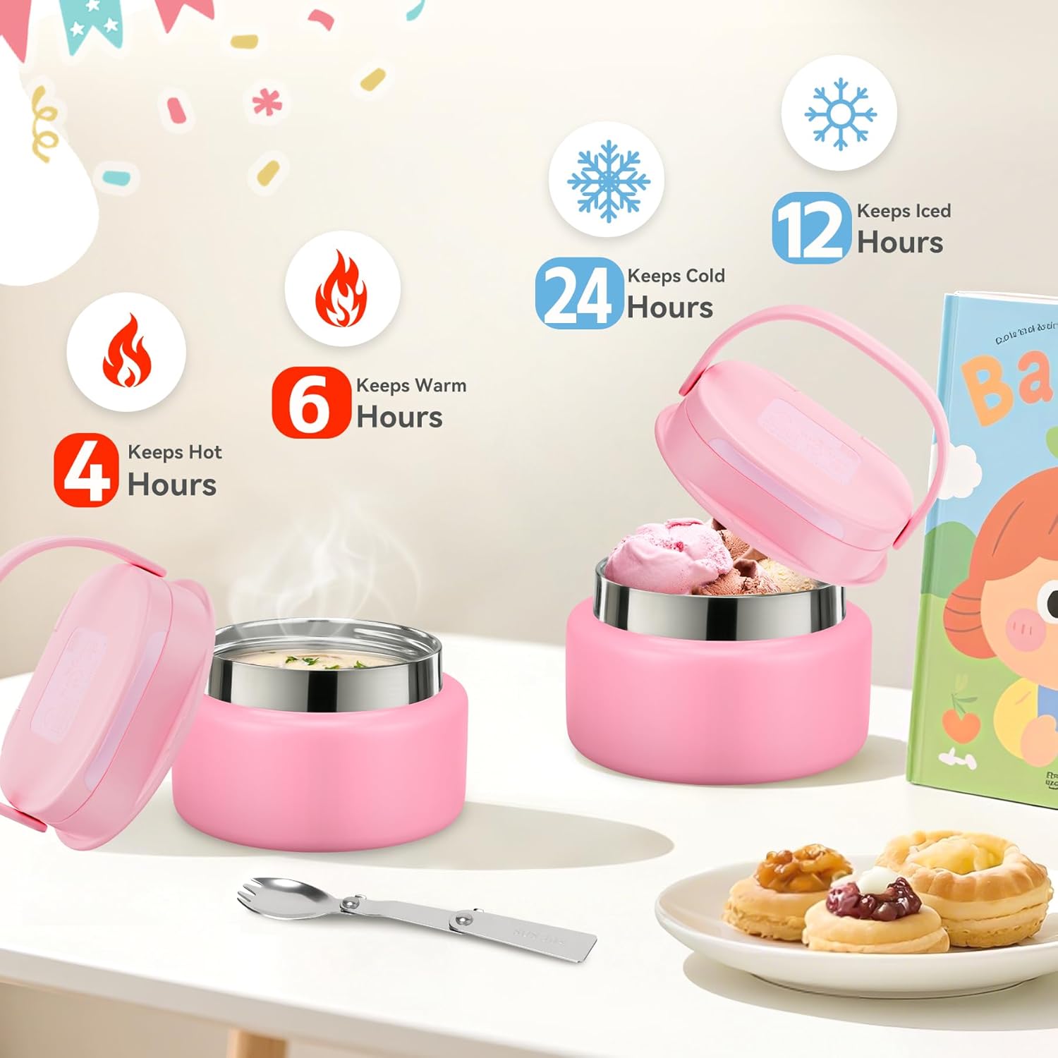 Detalle 2 de Game Lunch Box 9oz Thermo Food Jar 🍱