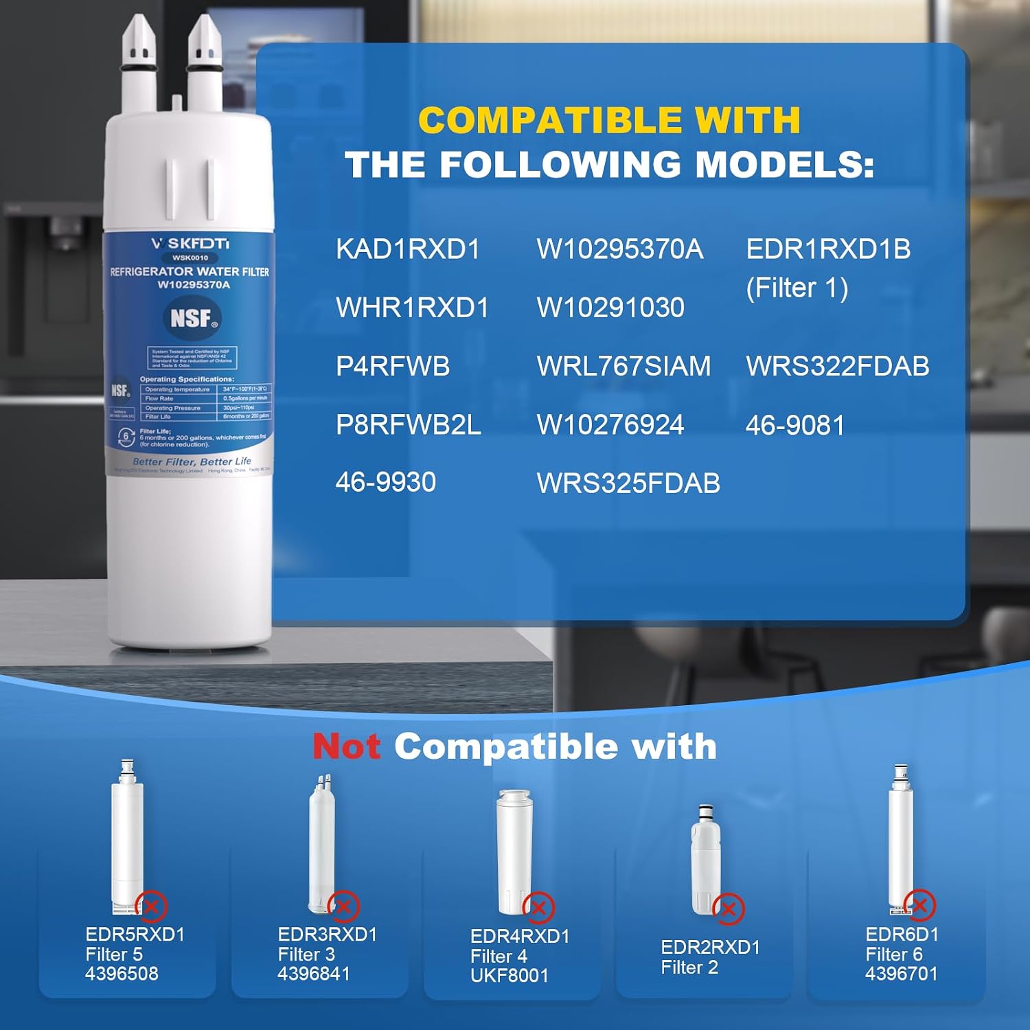 Detalle de W10295370A Replacement Water Filter