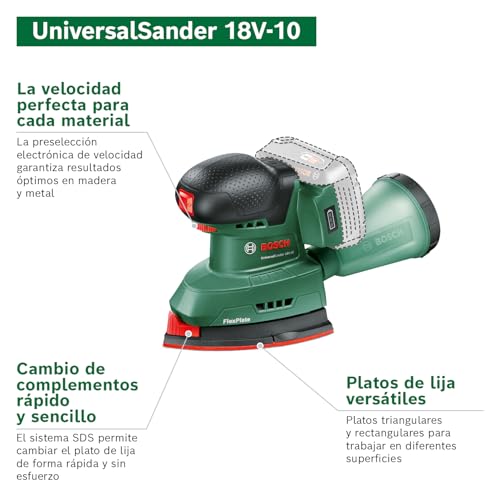 Detalle 2 de Bosch UniversalSander 18V-10 lijadora a batería 18 V