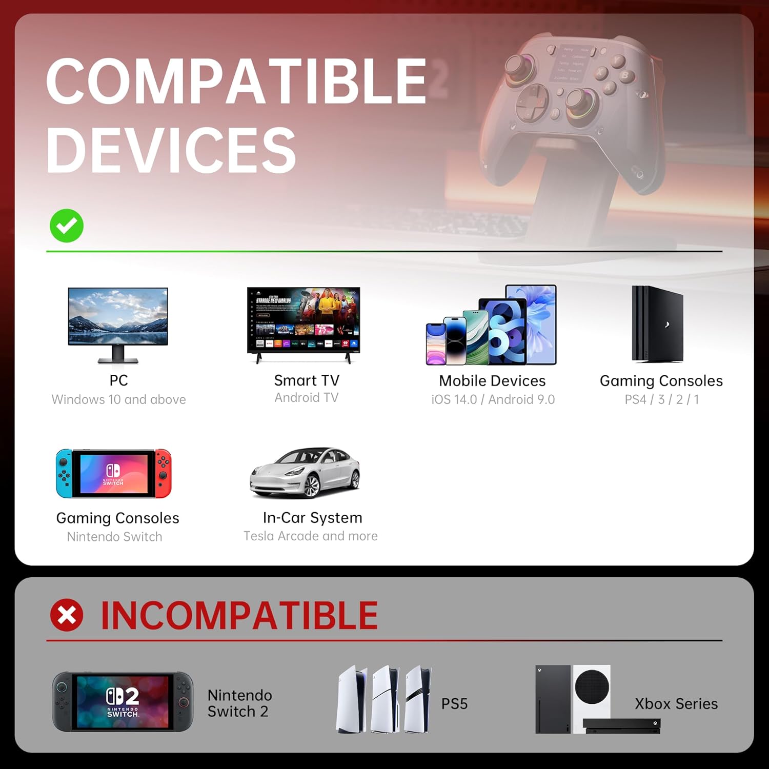 Thumbnail 1 de GUSGU G7 wireless gaming controller 1000Hz