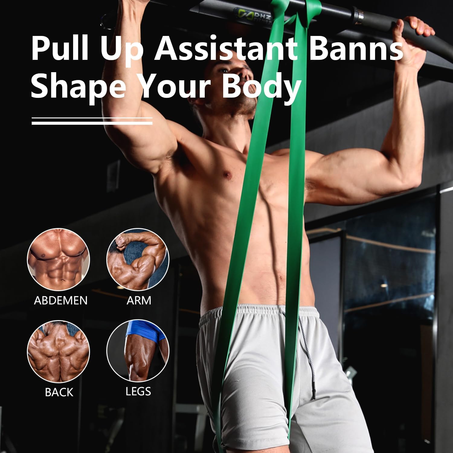 Detalle 2 de Vylaier 16in1bands Resistance Band Set, Natural Latex, 5 Resistance Levels