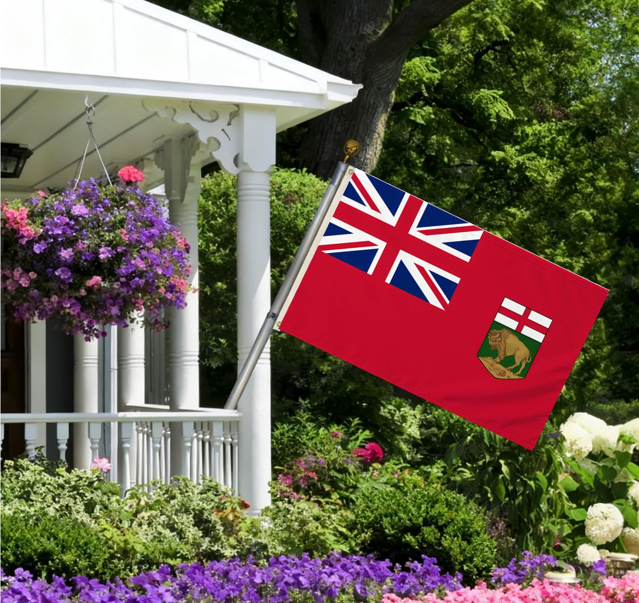 Detalle de CVALTIVF Manitoba Flag, 3 x 5 ft Double-Sided 3-Ply Polyester