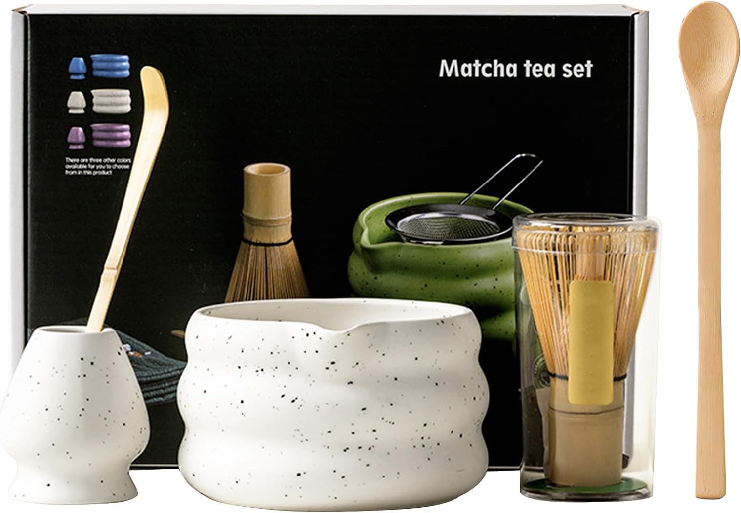 Thumbnail 6 de Matcha Tee Set mit Besen, Schale und Halter – Zeremonie-Set 5-teilig (Grün)