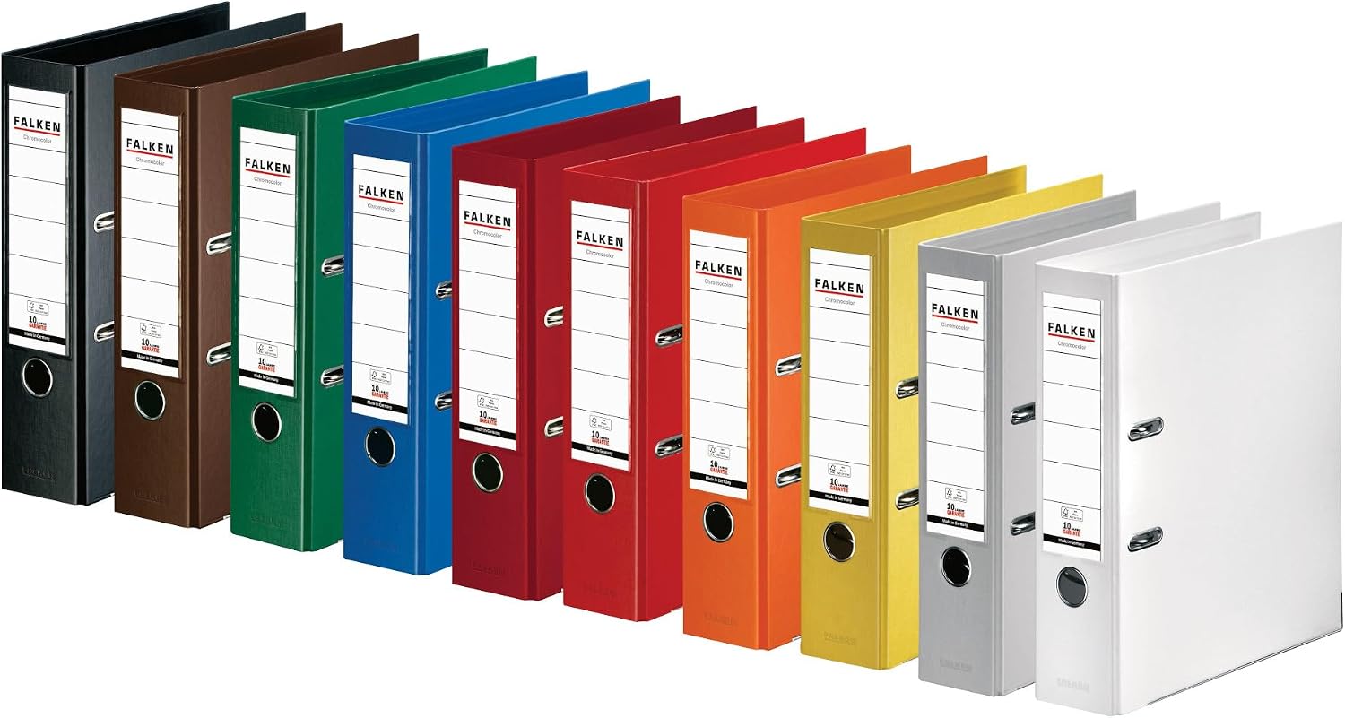 Detalle de Falken Confezione da 10 raccoglitori Chromocolor 8 cm DIN A4 – Made in Germany