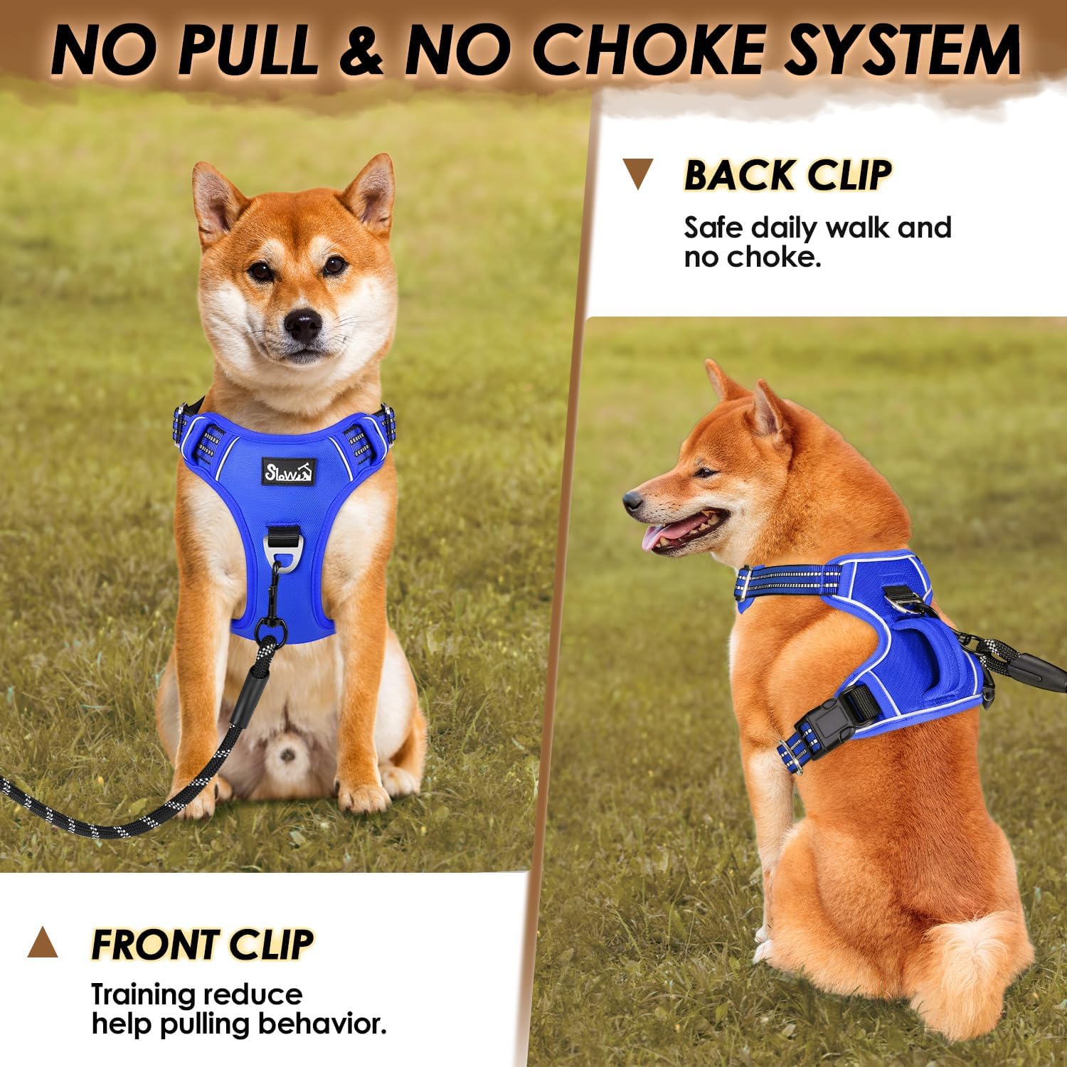 Detalle de Eyein Dog Harness Large Dog – Anti-Pull Adjustable Heavy Duty Vest Harness