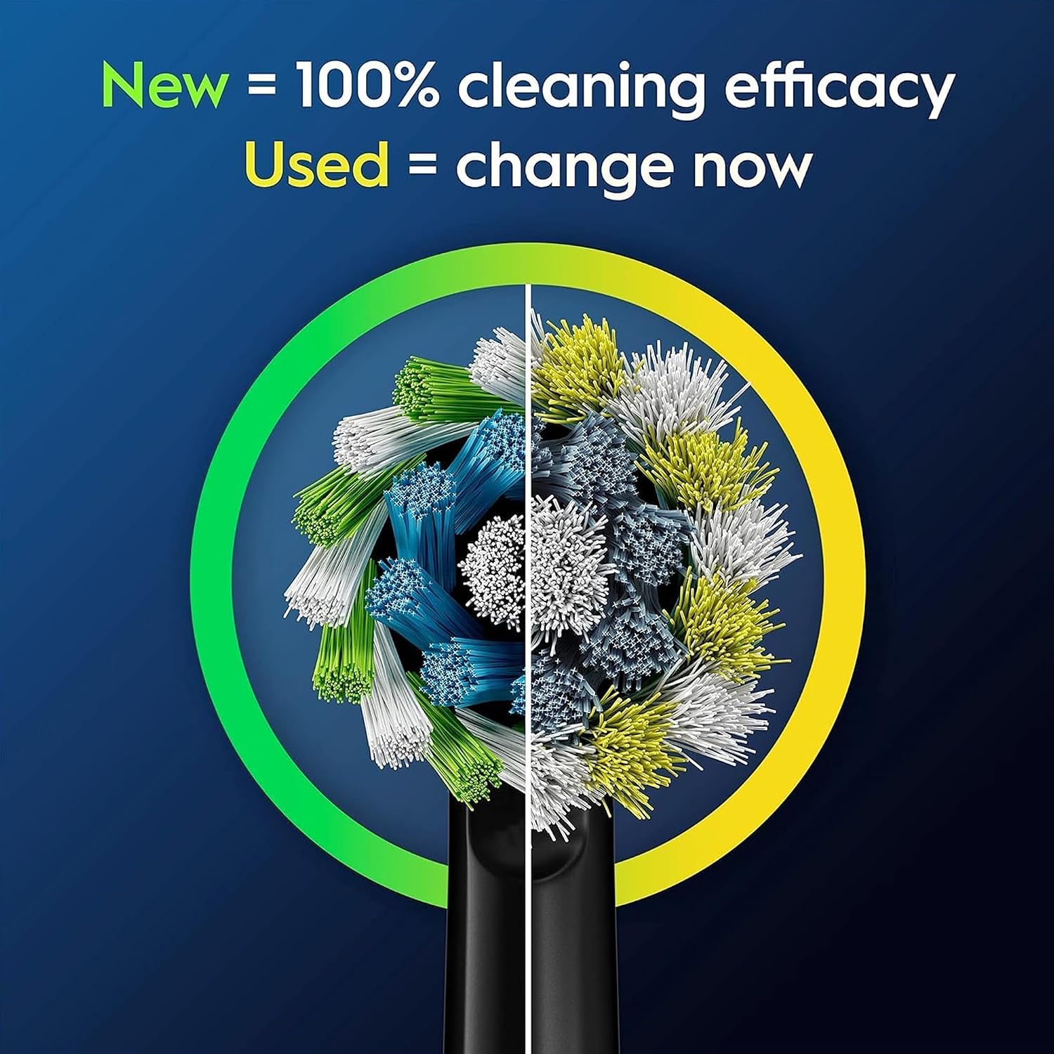 Detalle de Oral-B Testine di Ricambio Pro Cross Action Nere (10 pezzi) – compatibili con spazzolini elettrici Oral-B