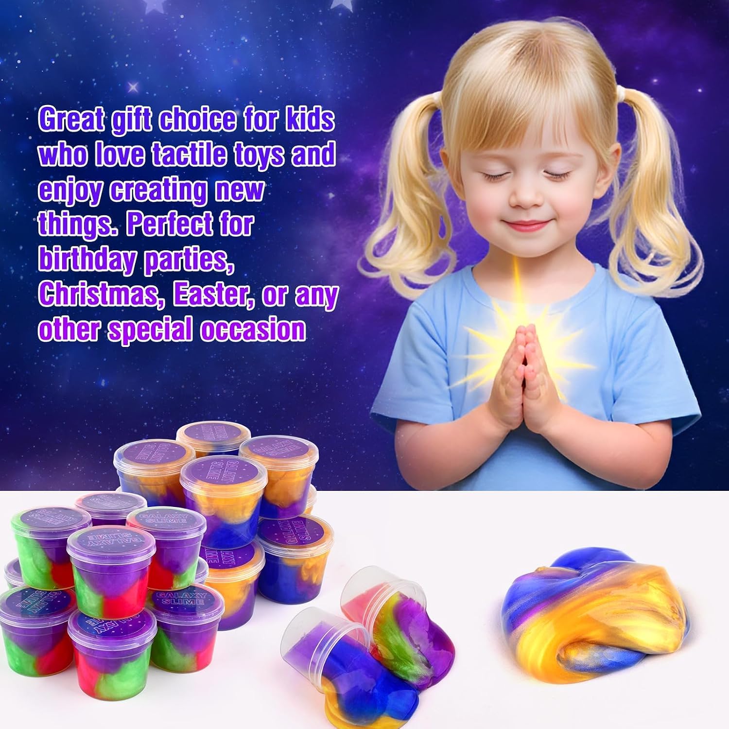 Thumbnail 4 de Galaxy Slime 28-pack colourful Christmas slime for kids