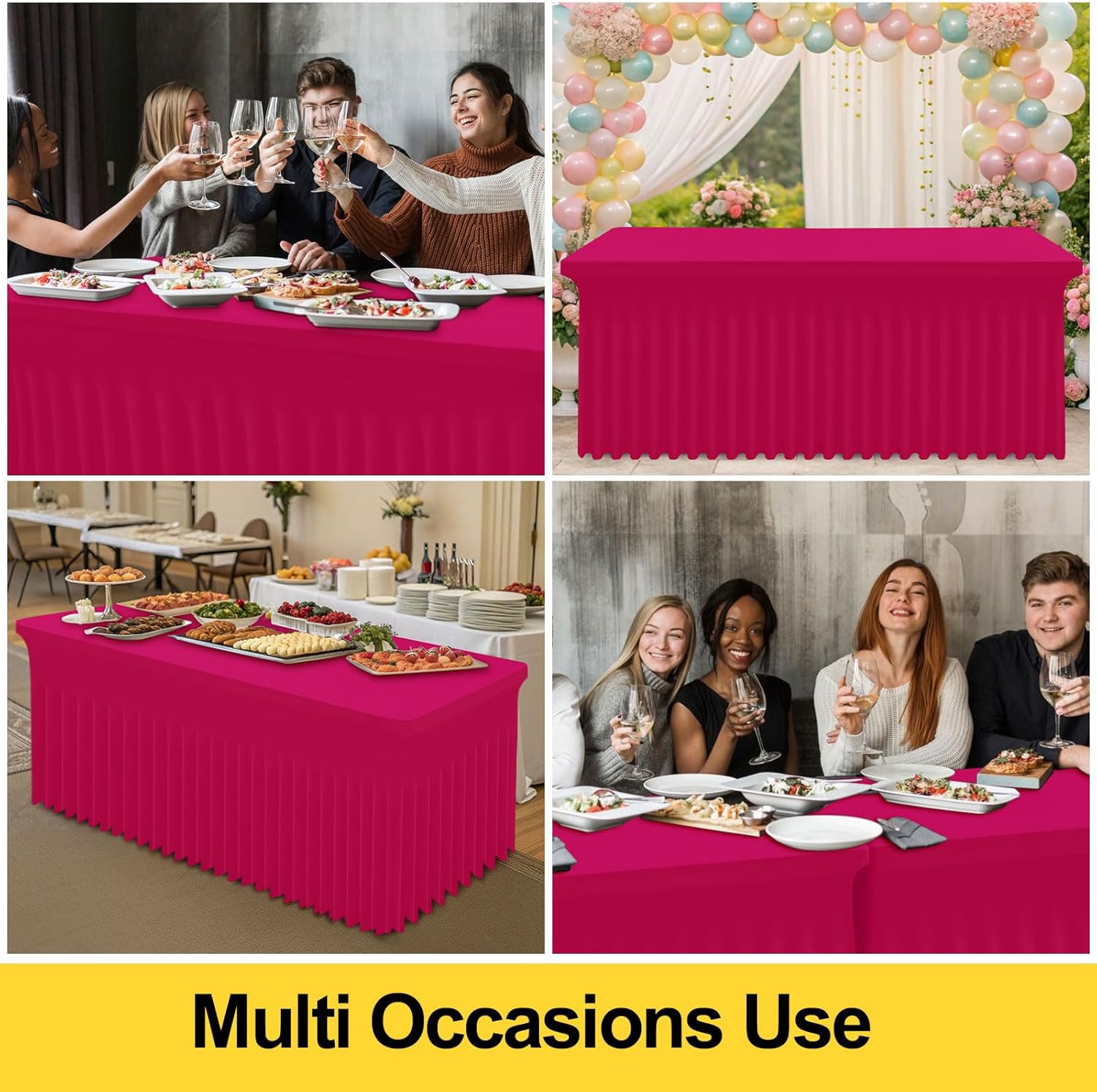 Thumbnail 4 de Smiry Spandex Tablecloth 72 in 🍽️