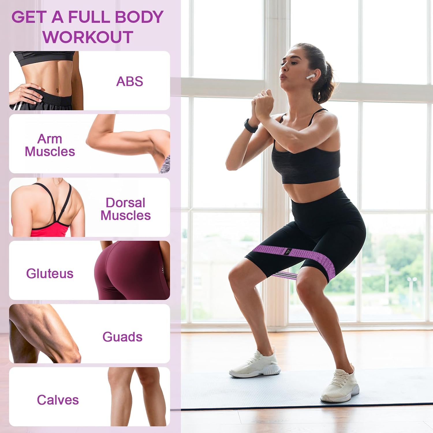Thumbnail 3 de Suright Resistance Bands 3-piece fabric booty bands 🏋️♀