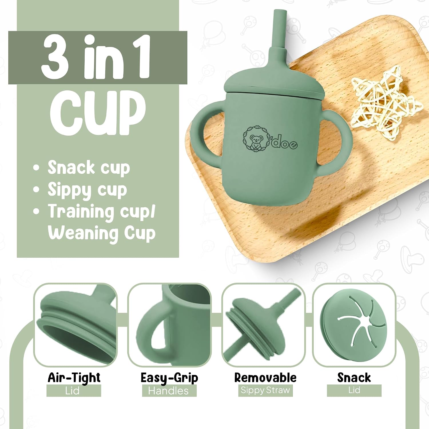 Thumbnail 5 de O'doe 11-Piece Baby Weaning Set Green