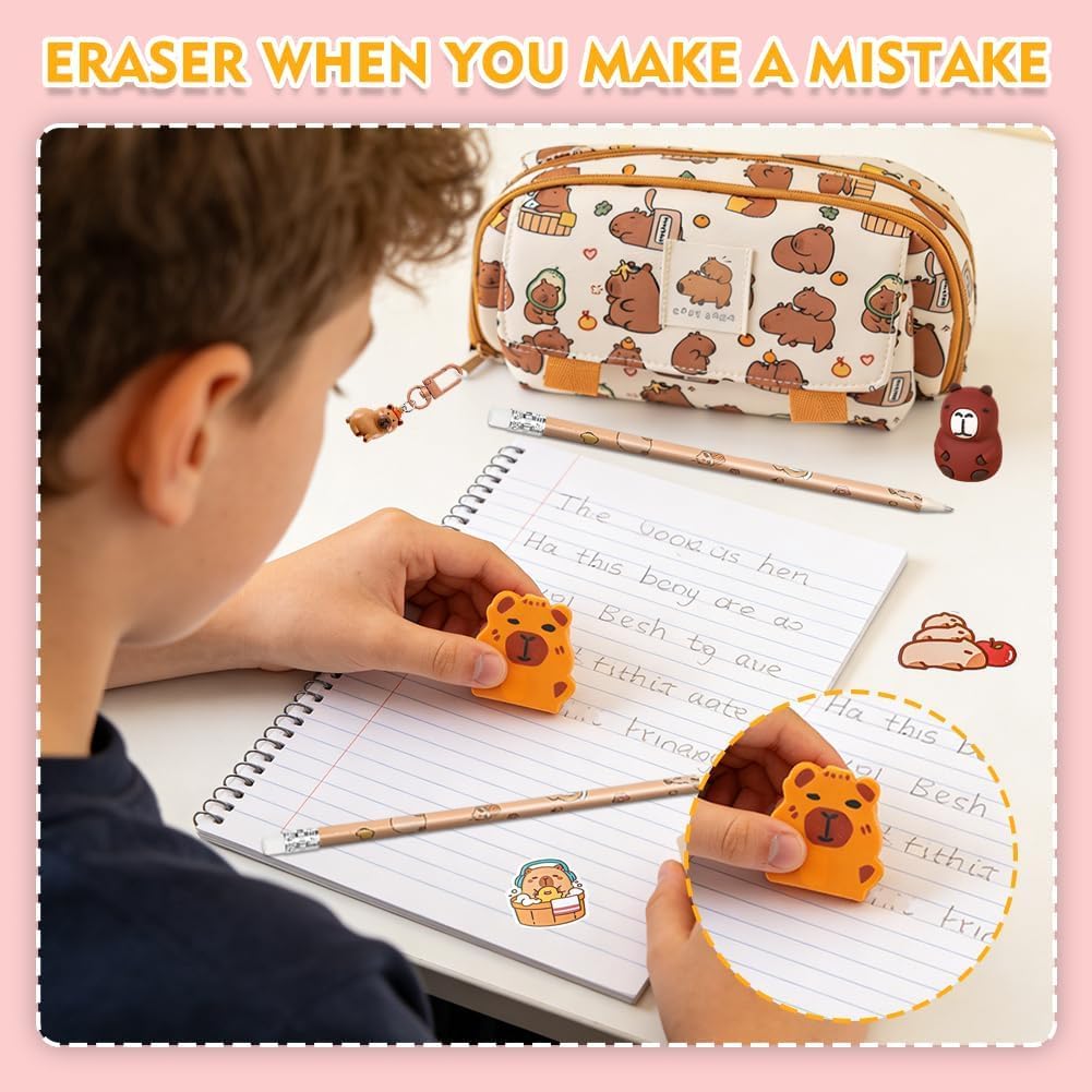 Thumbnail 5 de Capybara Pencil Case: 74Pcs Stationery Gift Set for School, Office and Creative Projects