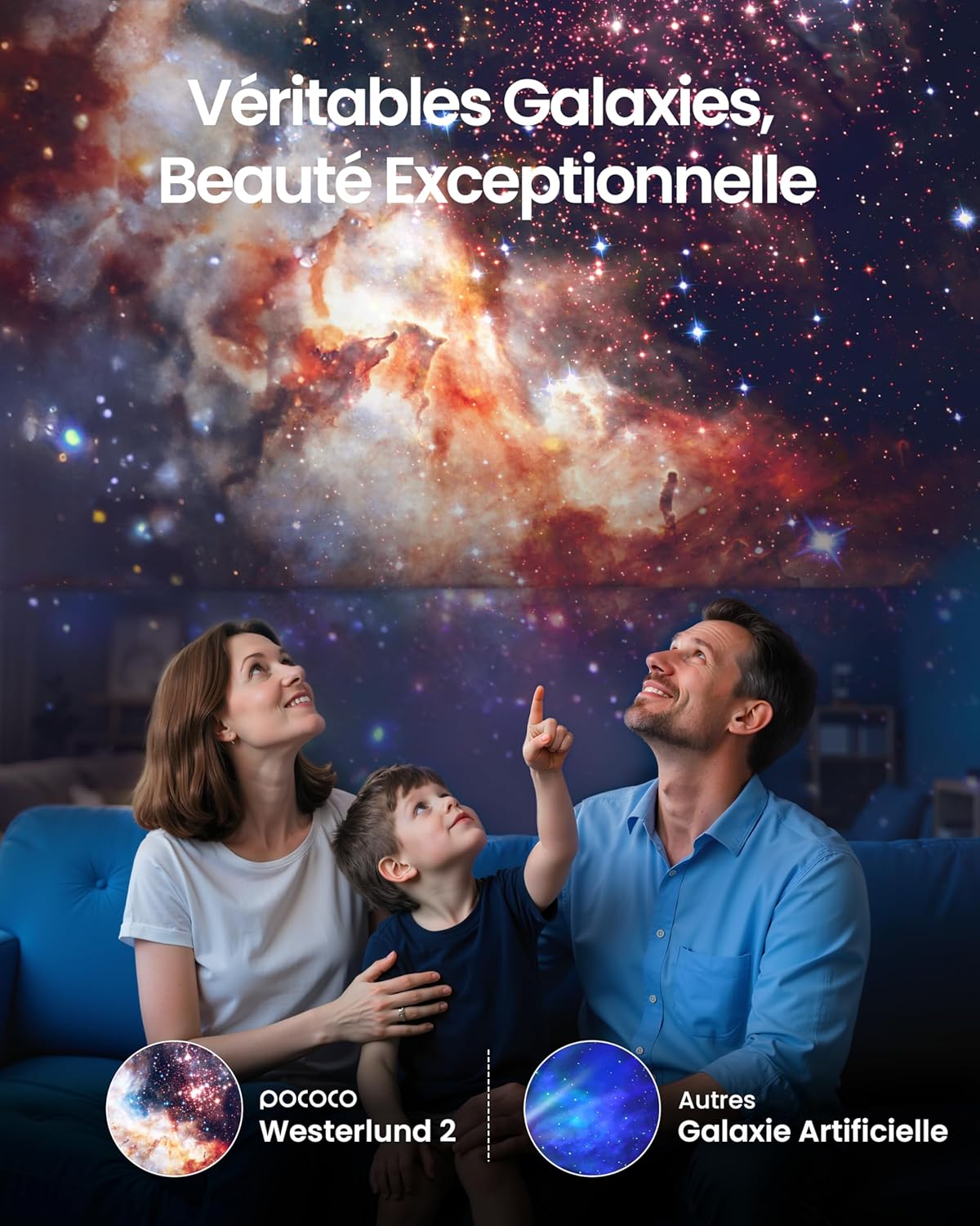 Detalle de POCOCO Projecteur Ciel Étoilé 1 W 🌌