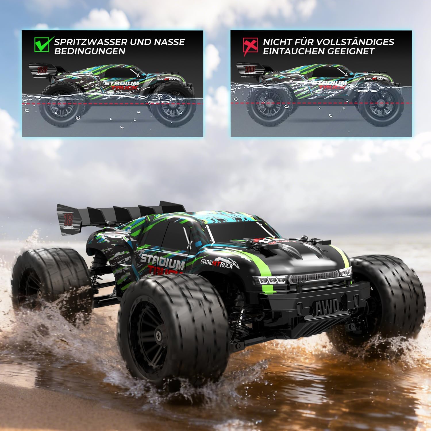 Detalle 2 de HAIBOXING 18858E Truggy RC tout‑terrain 36 km/h