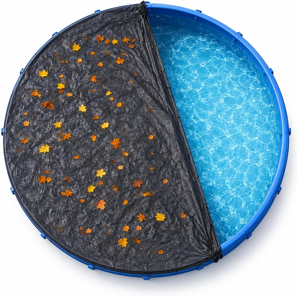 Detalle de Telo di copertura per piscina rotonda extra spesso 200 g/m², nero, Ø 680 cm