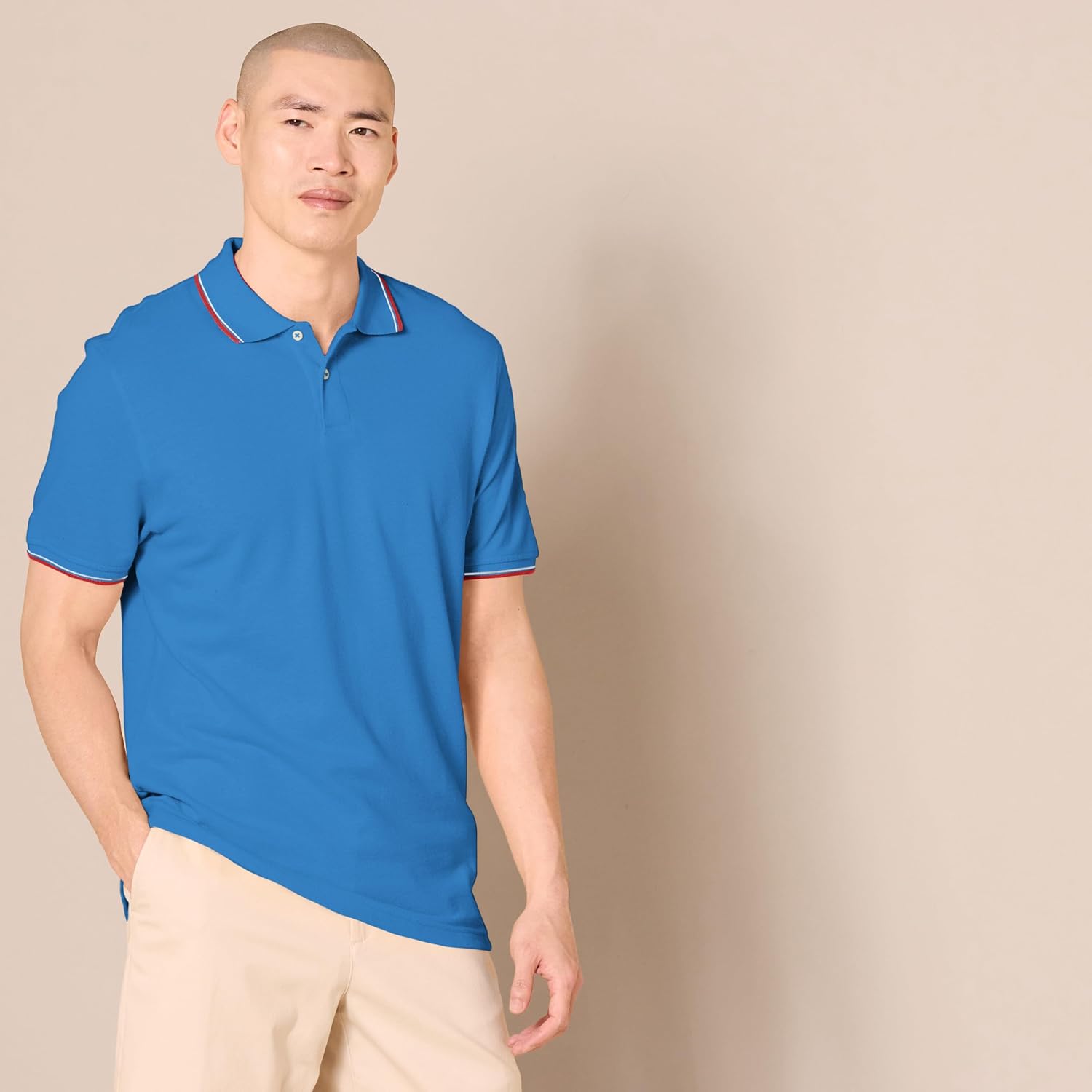 Thumbnail 2 de Amazon Essentials Herren Piqué-Poloshirt aus Baumwolle (schmale Passform)