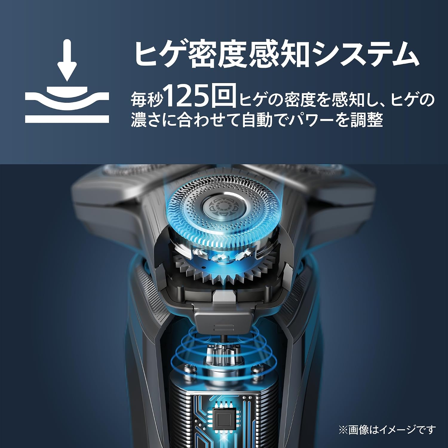 Detalle 2 de フィリップス 9000シリーズ S9696/50 電動シェーバー 72枚刃・回転式・洗浄機付き