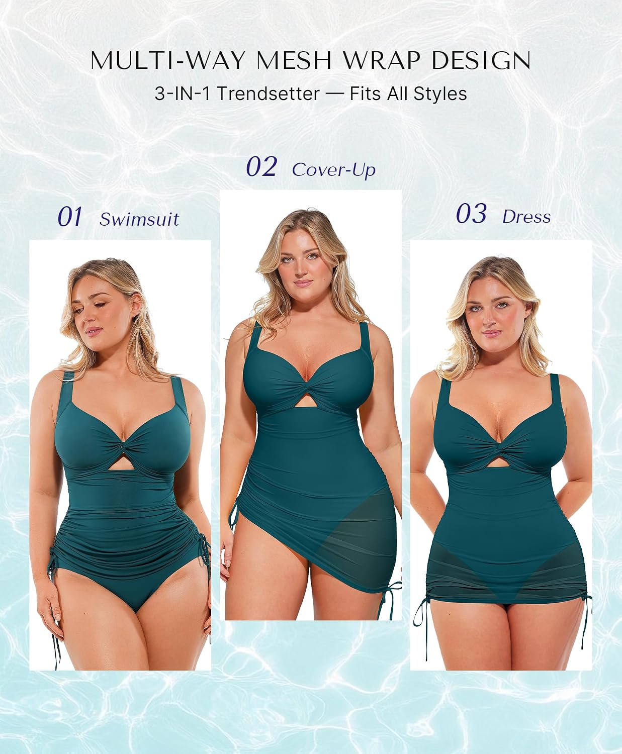 Detalle 2 de SHAPELLX One Piece Swimsuit Tummy Control