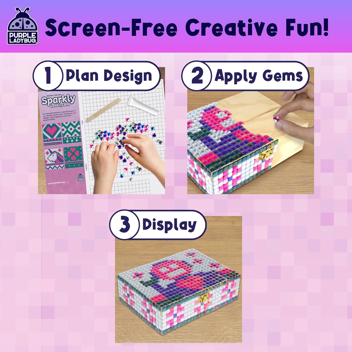 Thumbnail 3 de PURPLE LADYBUG Jewelry Box Craft for Girls Ages 8-12