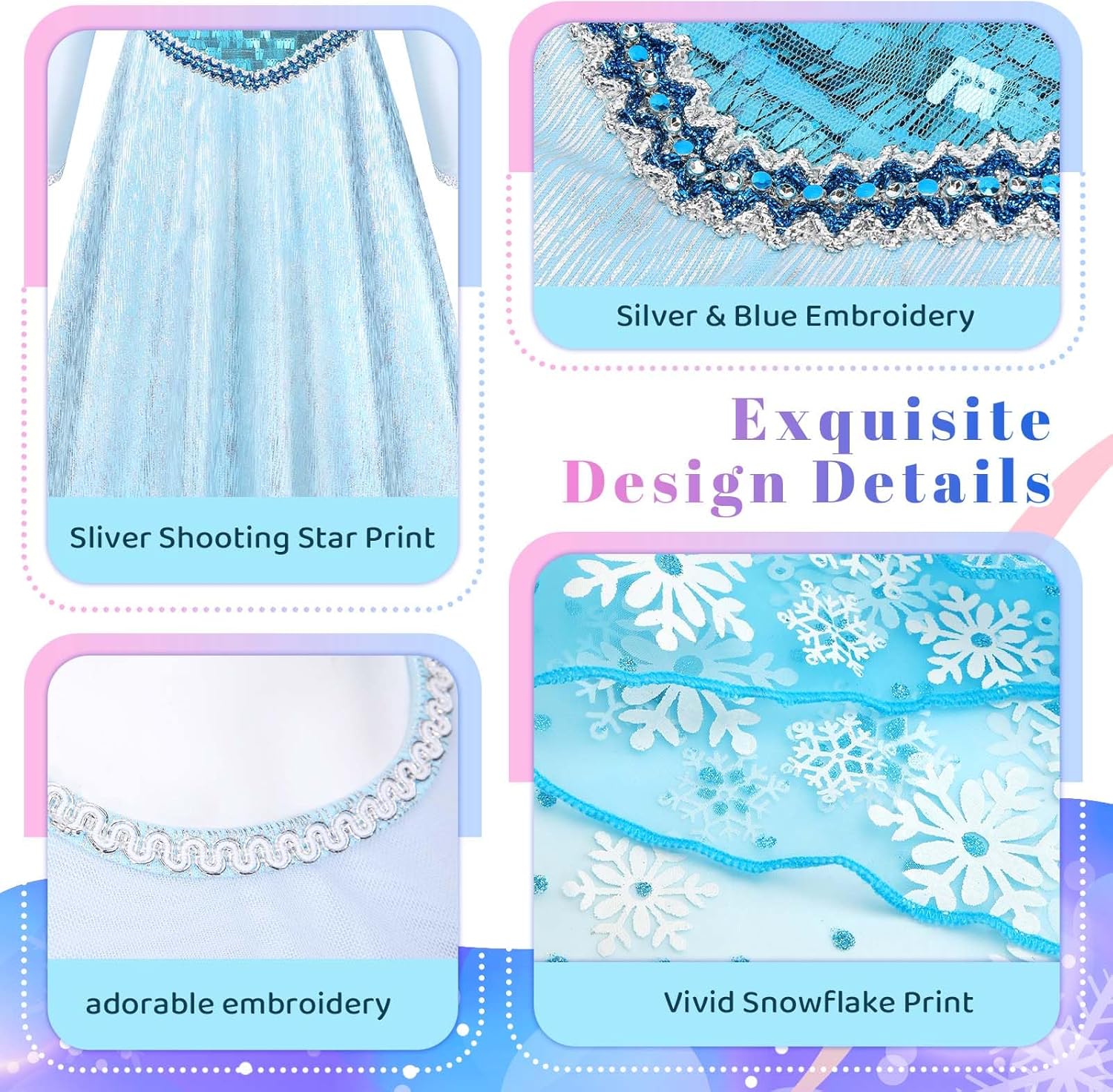 Thumbnail 2 de WIKITOT Princess Dress for Girls aged 3–10