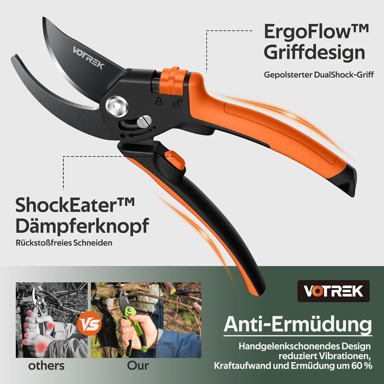 Thumbnail 4 de VOTREK VT-X850 Bypass-Gartenschere 8,5"