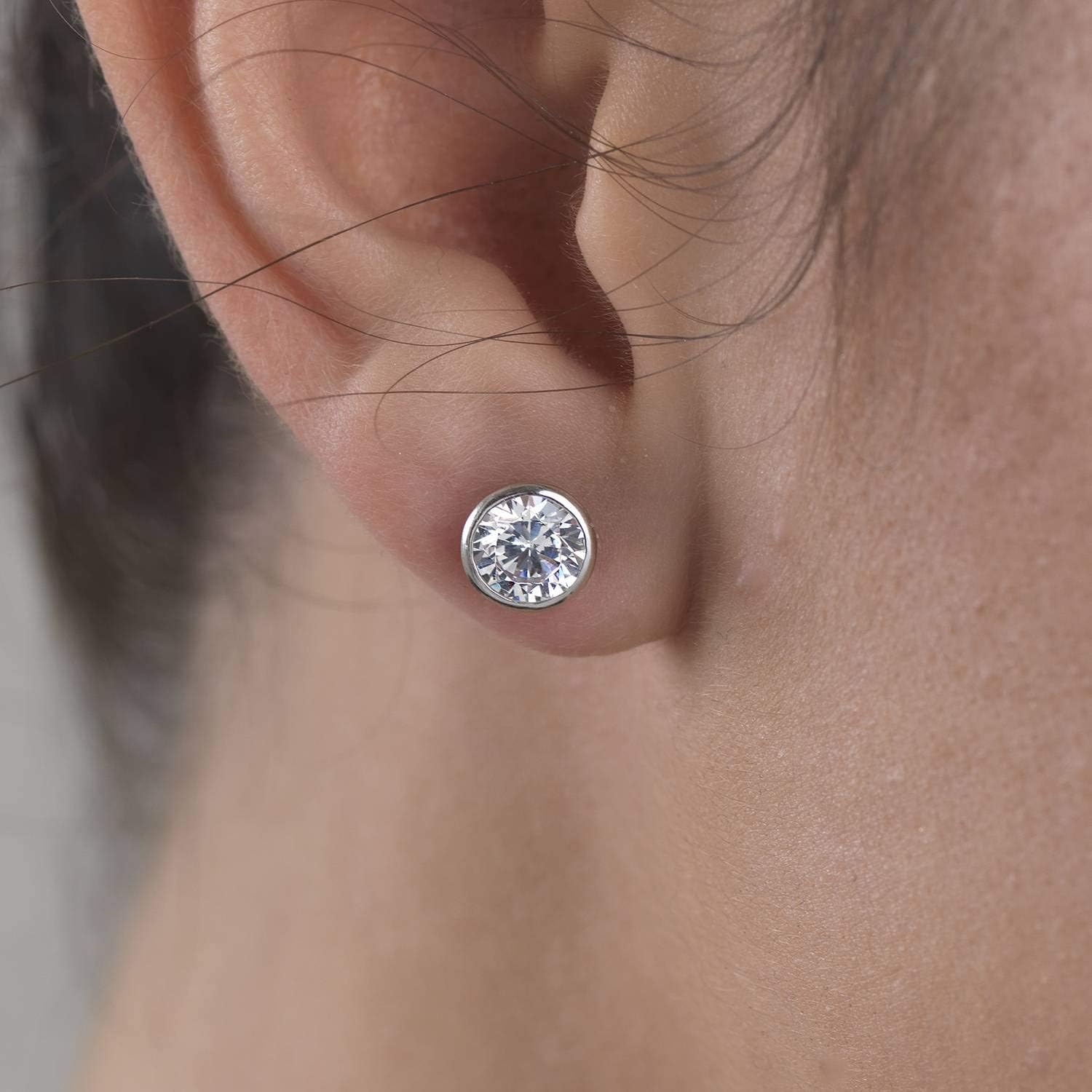 Detalle de Orecchini Punto Luce Cipollina in Argento 925 Rodiato con Zirconia Cubica – inSCINTILLE