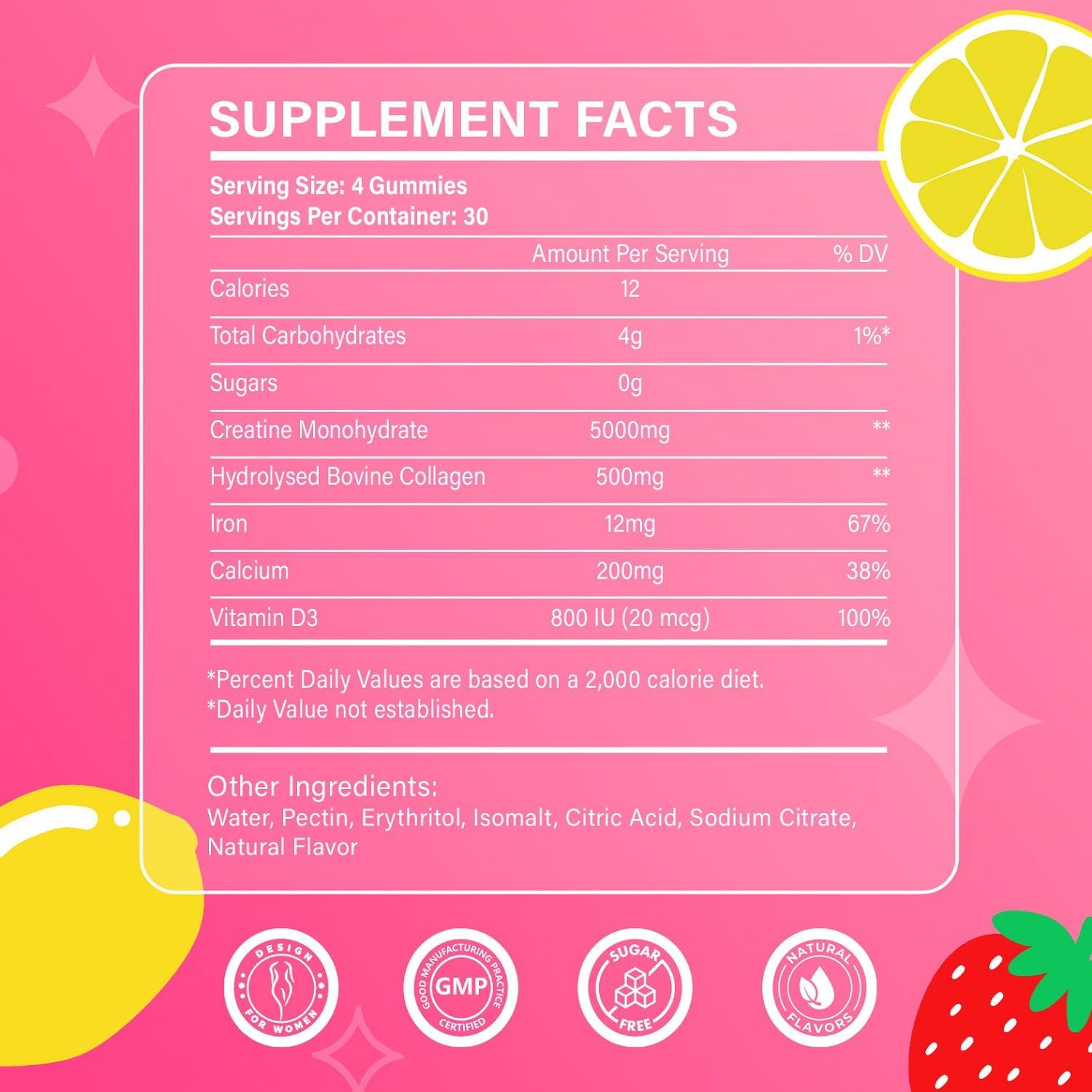 Thumbnail 5 de ARDORACON BYNV3 Creatine Gummies for Women with Collagen, D3, Iron & Calcium
